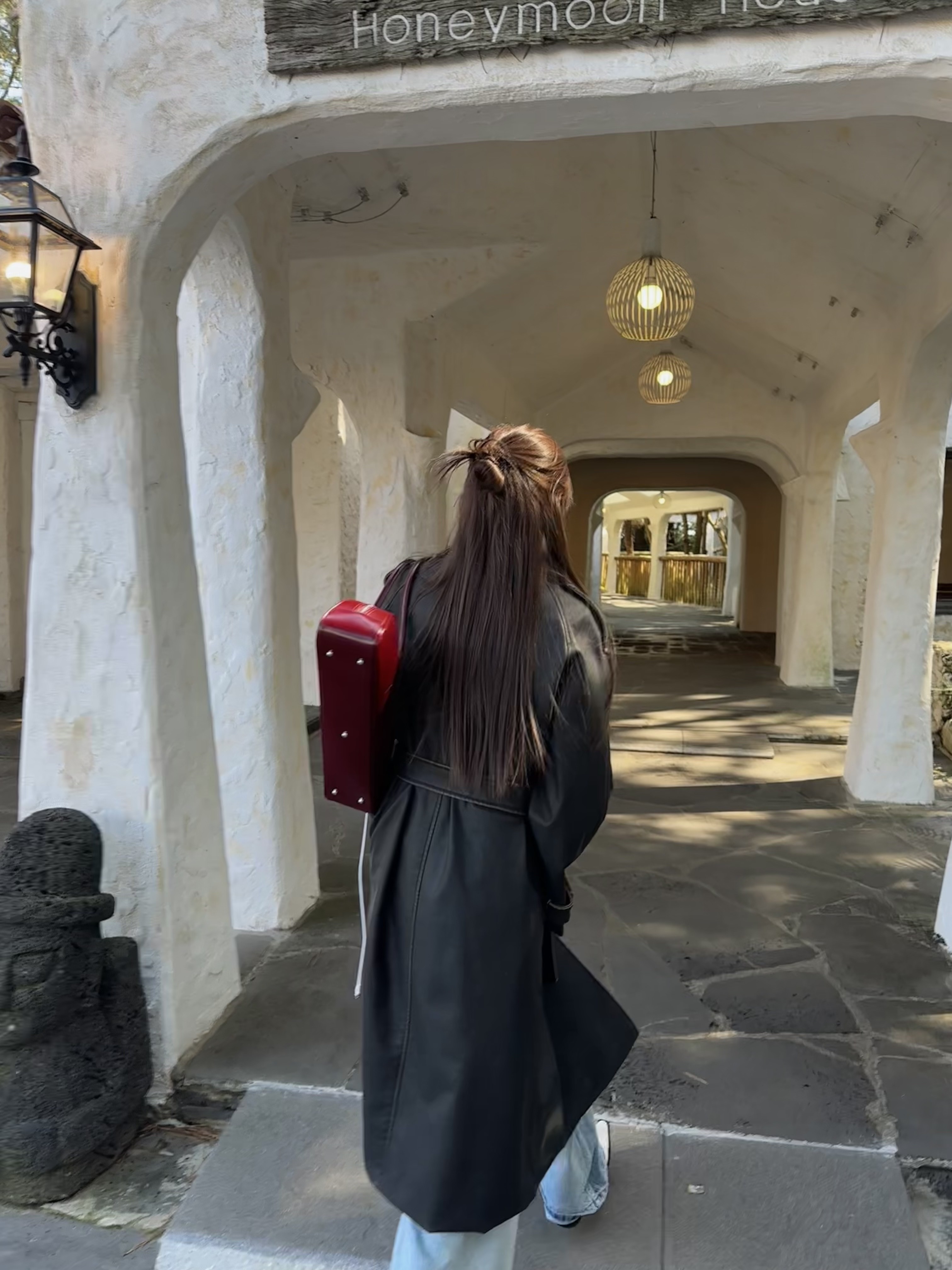 Fottsfotts Bowling Bag Burgundy, Gentle Monster Le 01 Black 착용 스타일 - 5