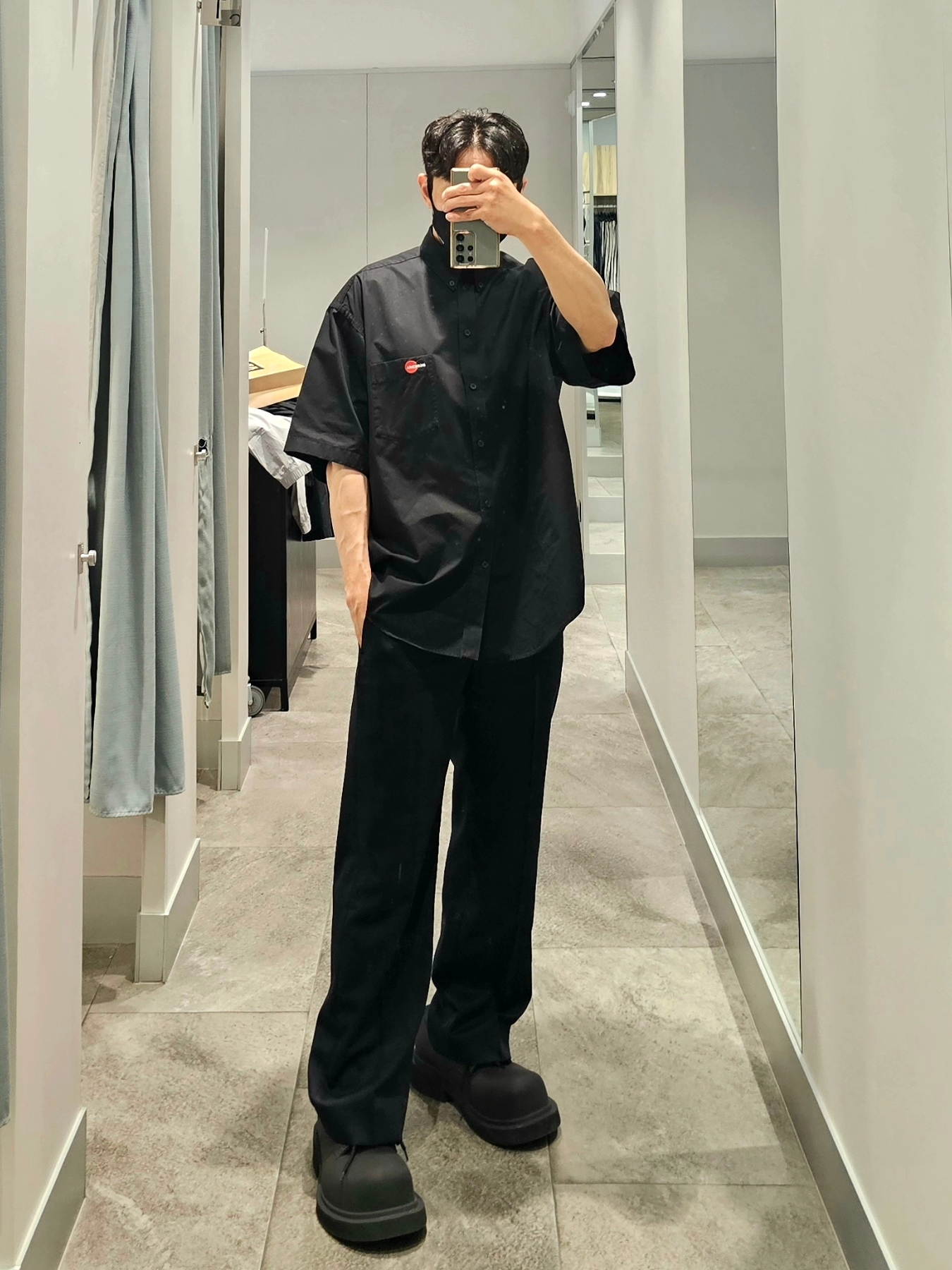 Balenciaga Steroid Derby Black 착용 스타일 - 3