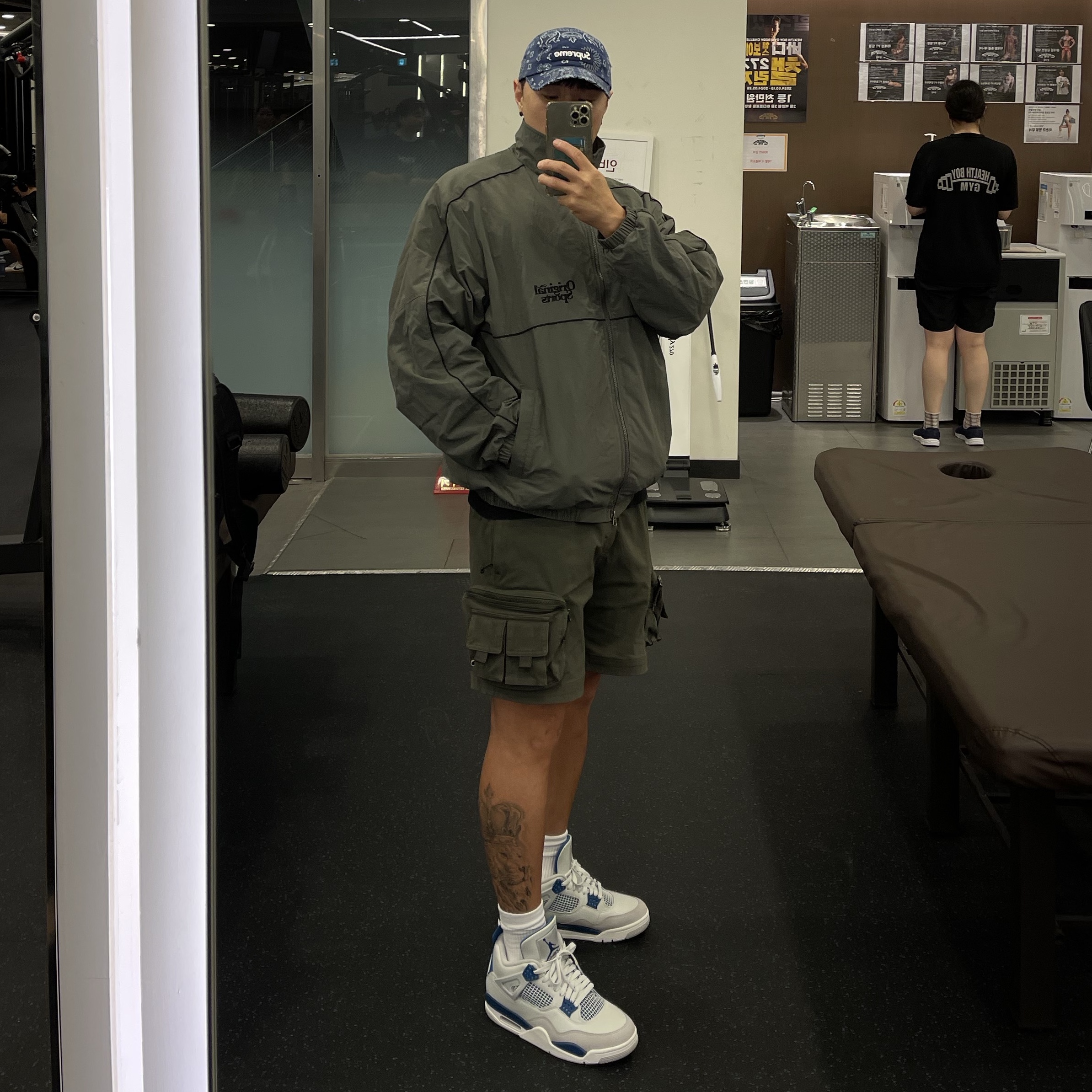 Jordan 4 Retro Industrial Blue, Nike ACG Cargo Shorts Sequoia - Asia 착용 스타일