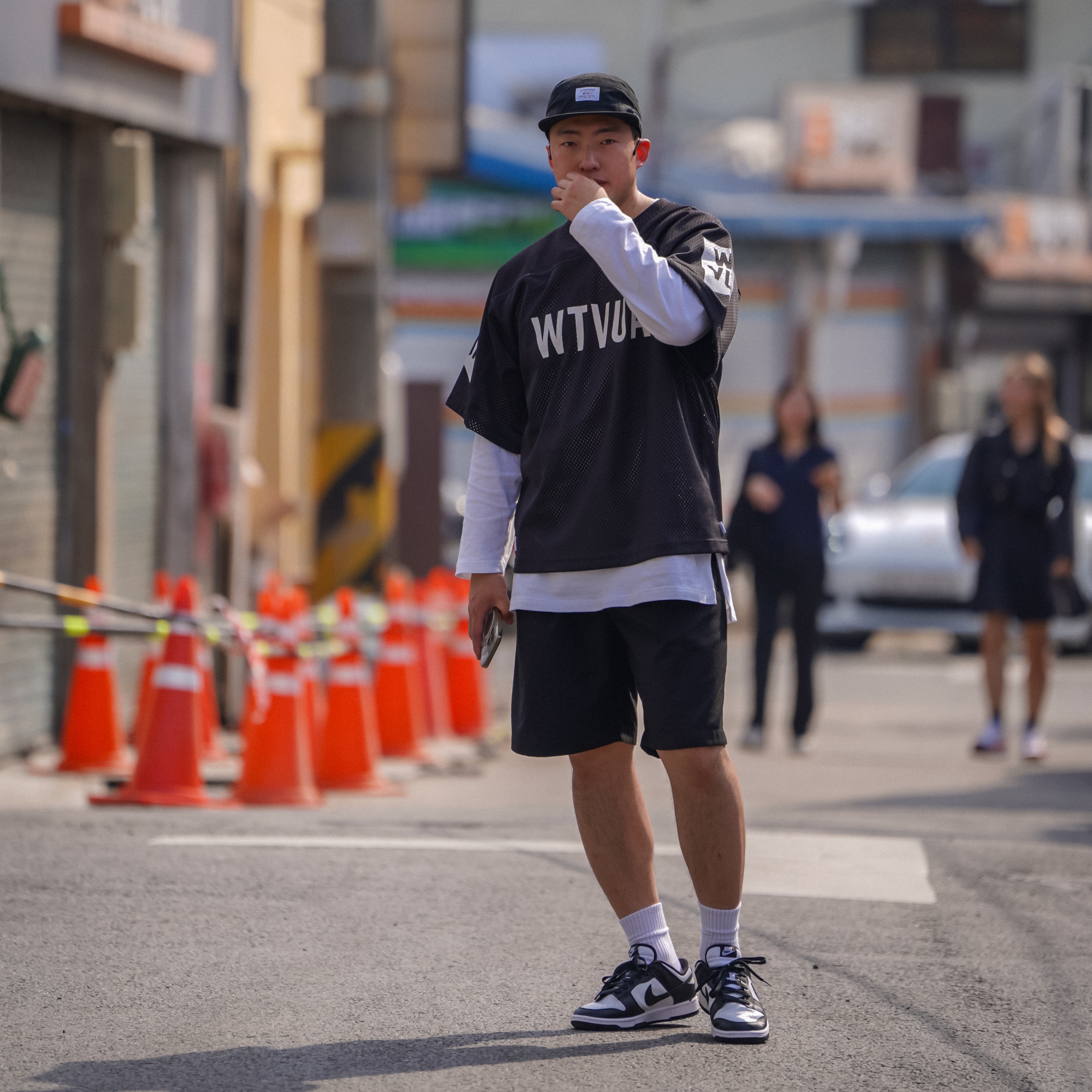Nike Dunk Low Retro Black 착용 스타일 - 3