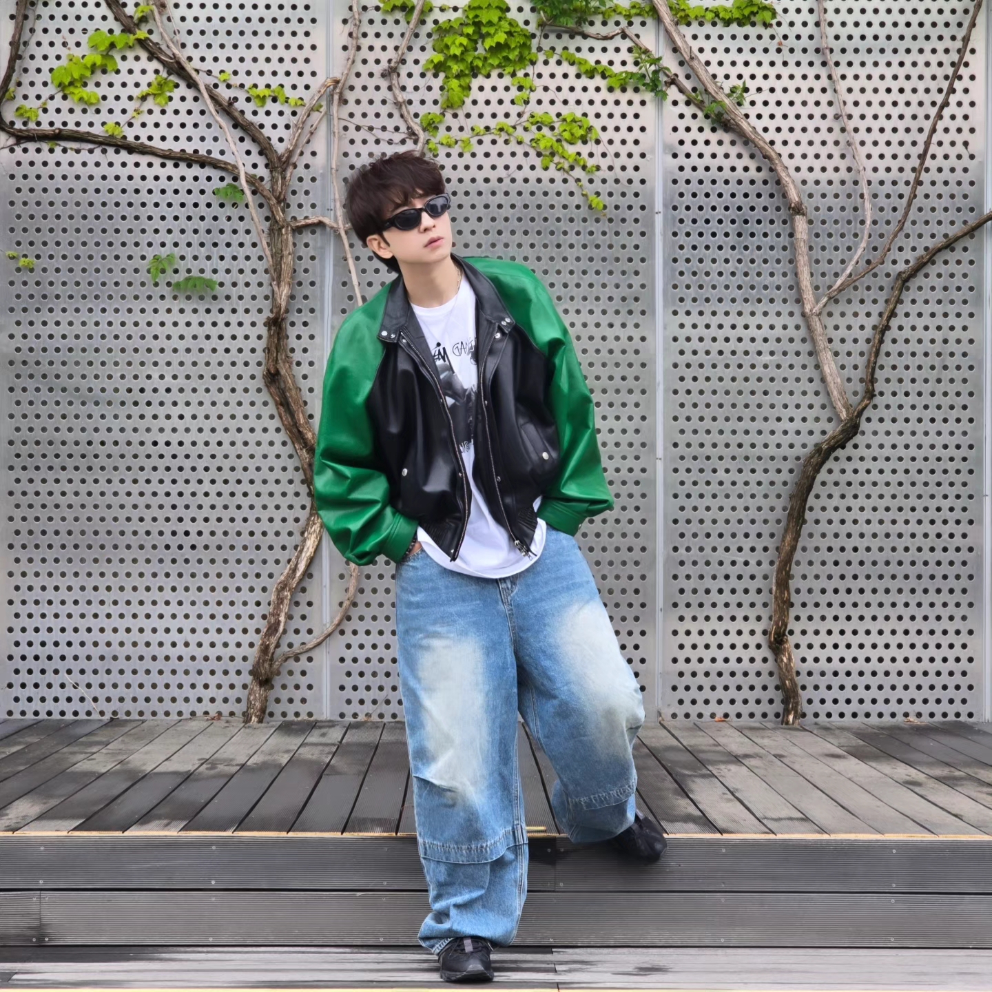 Samsung Galaxy Watch6 44mm LTE Silver (Korean Ver.), Stussy x Gang Starr Take It Personal T-Shirt White 착용 스타일 - 6