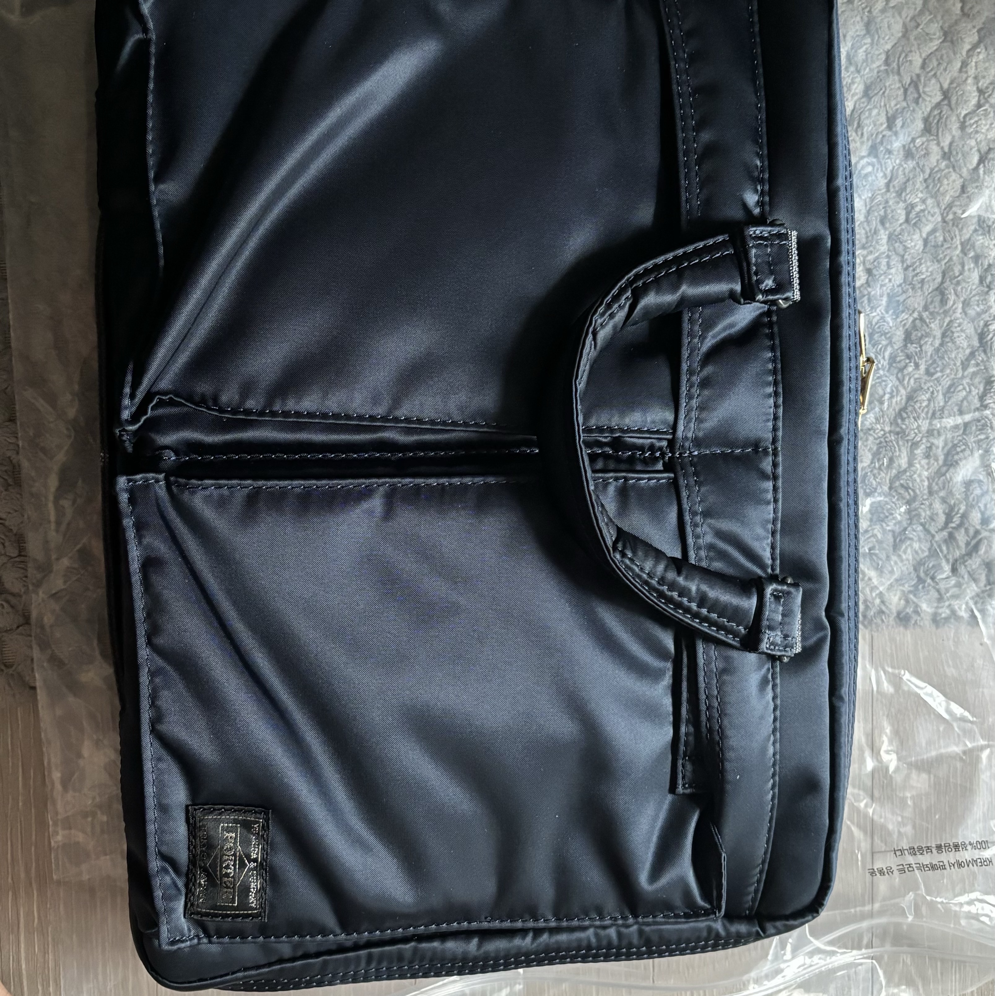 Porter PX Tanker Operator Bag 13 Iron Blue 착용 스타일 - 1