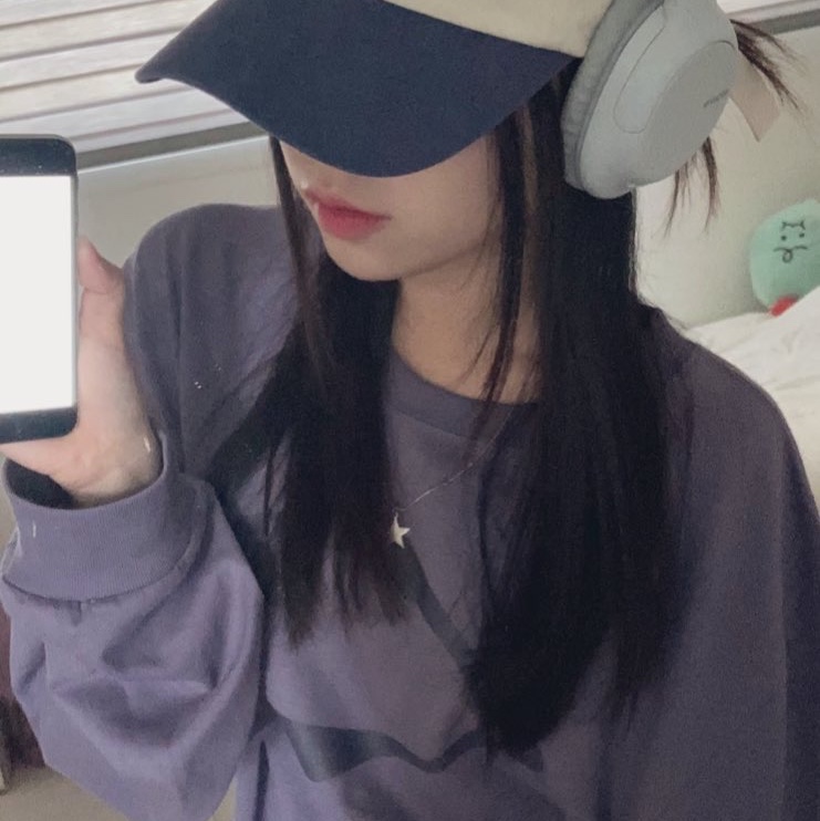 Mischief Rhombus Long Sleeve Purple, Emis New Logo Ball Cap Two Tone Navy 착용 스타일 - 1