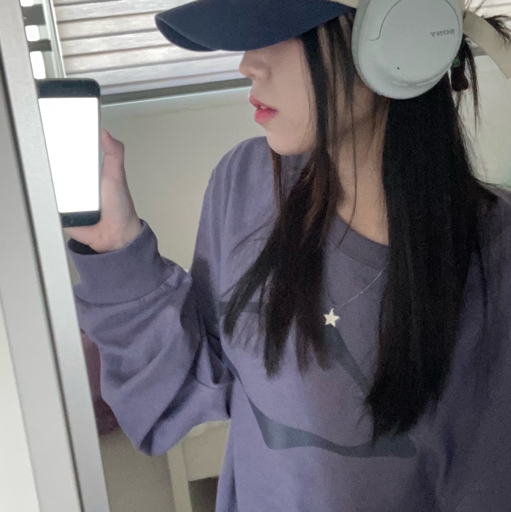 Mischief Rhombus Long Sleeve Purple, Emis New Logo Ball Cap Two Tone Navy 착용 스타일 - 5