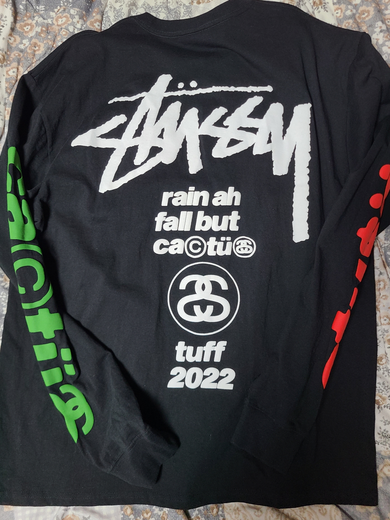 Stussy x Cactus Plant Flea Market Sport LS T-Shirt Black 착용 스타일 - 2
