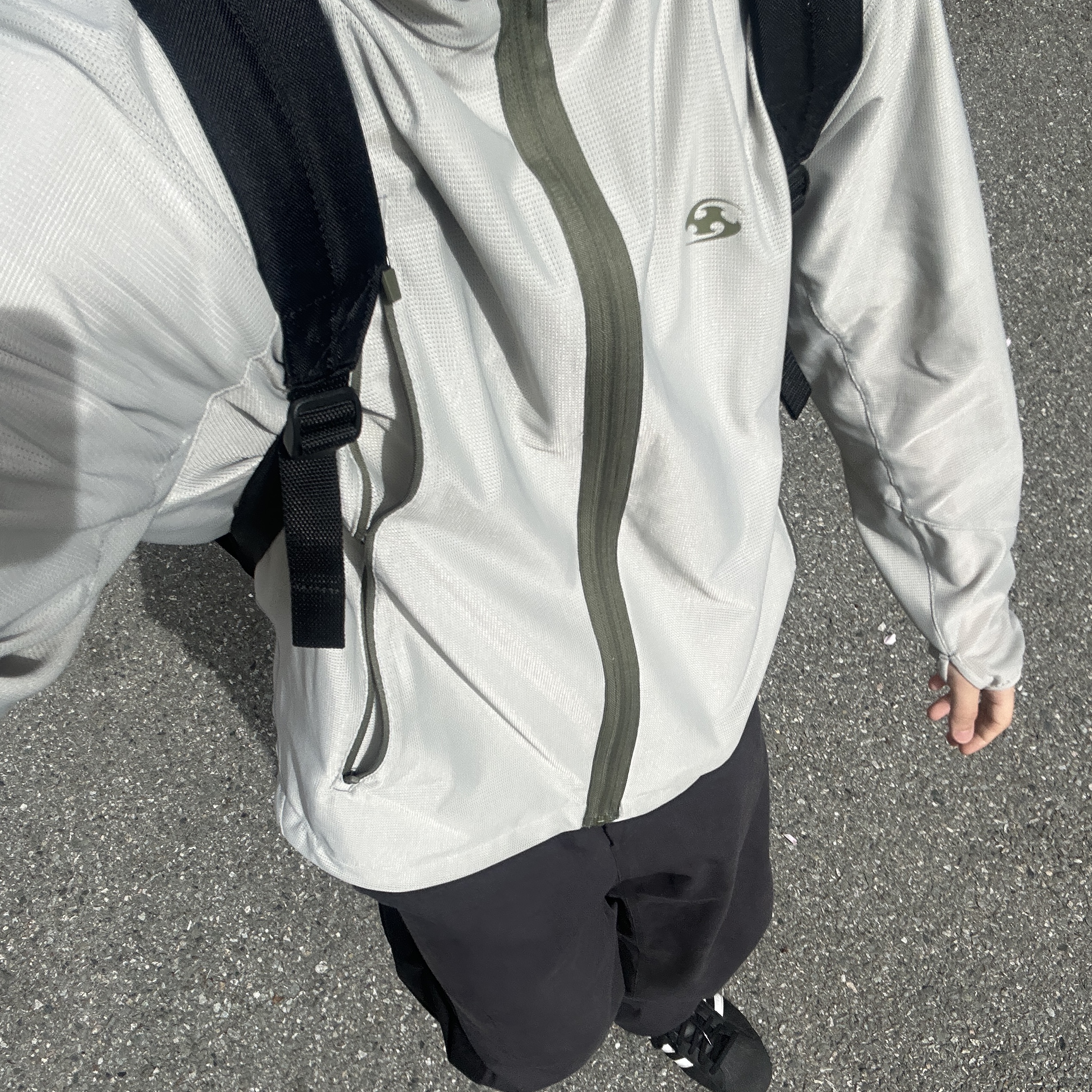 Sansan Gear Zipper Mesh Jacket Grey - 24SS, Adidas Superstar Core Black White 착용 스타일