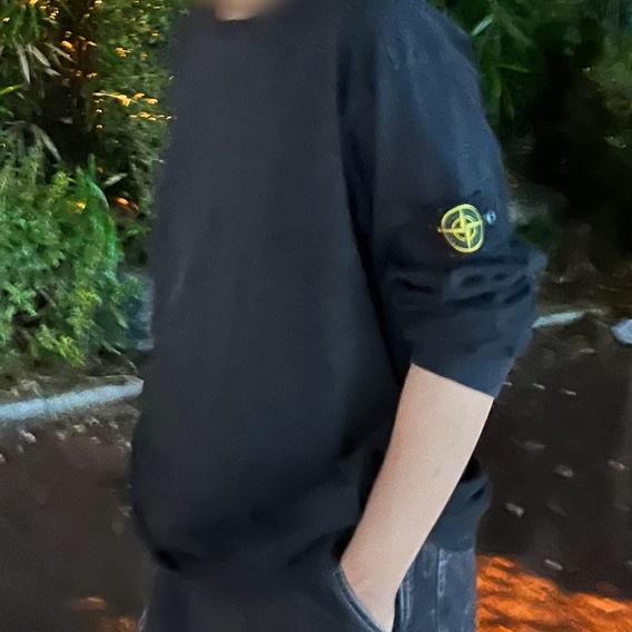 Stone Island 63750 Garment Dyed Gauzed Cotton Crewneck Sweatshirt Black - 22FW 착용 스타일