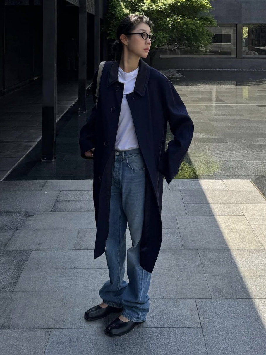 Gentle Monster x Maison Margiela MM111 Black Clear 착용 스타일 - 2