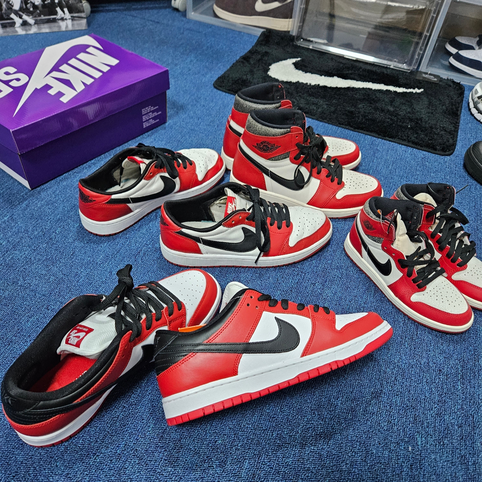 Nike SB Dunk Low Pro Chicago, Jordan 1 Retro High OG Chicago 2022 착용 스타일 - 2