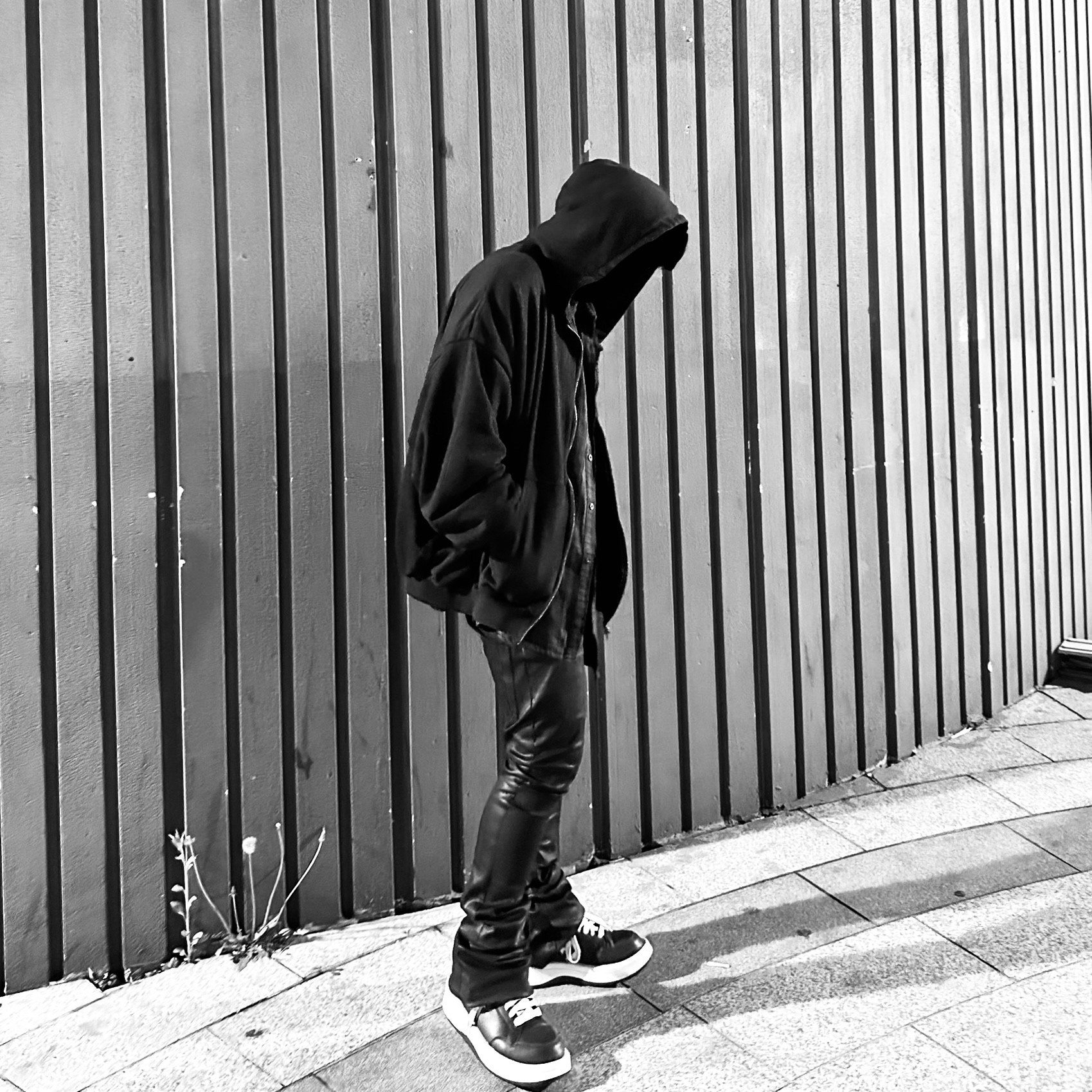 Undermycar Fisky Double Layered Shirts Hood Zip-Up Bronze Green - 23FW, Converse x Drkshdw Turbowpn Black Cream 착용 스타일 - 1