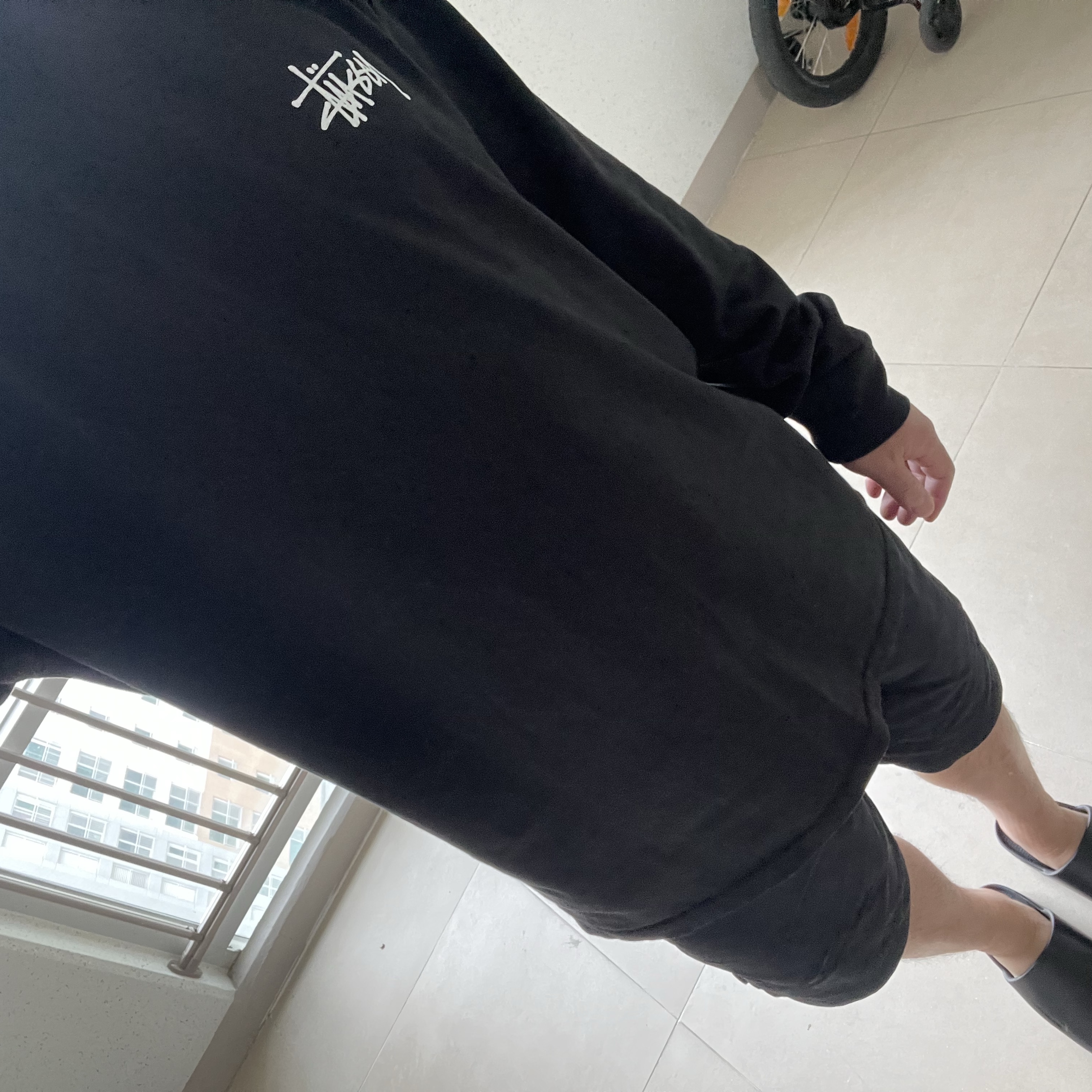 Nike NRG ACG Trail Shorts Black Dark Smoke Grey - Asia, Stussy Basic Stussy LS T-Shirt Black 착용 스타일
