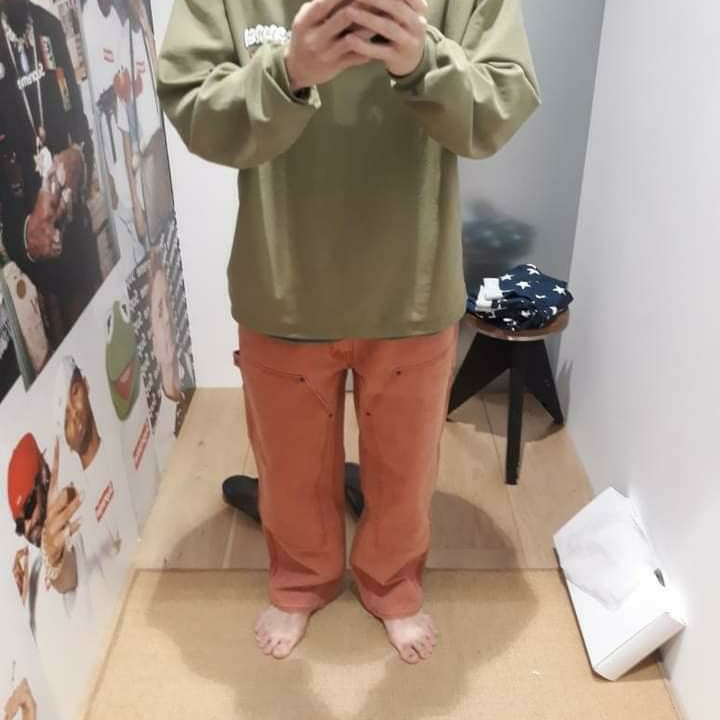 Supreme x Margaret Keane Teardrop T-Shirt Black - 24SS, Supreme Double Knee Painter Pant Rust - 24SS 착용 스타일 - 3