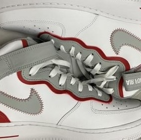 Nike Air Force 1 Mid '07 LV8 Athletic Club White Gym Red 착용 스타일