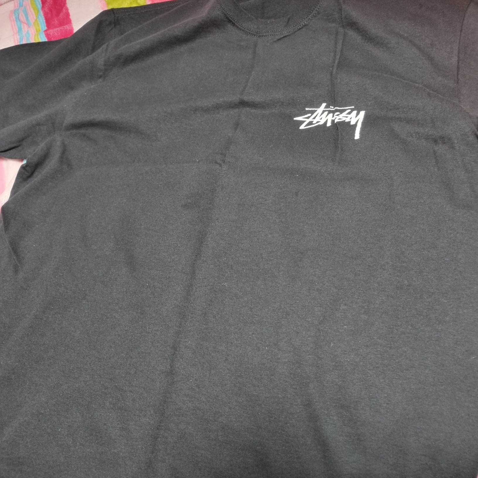 Stussy Diced Out T-Shirt Black 착용 스타일 - 1