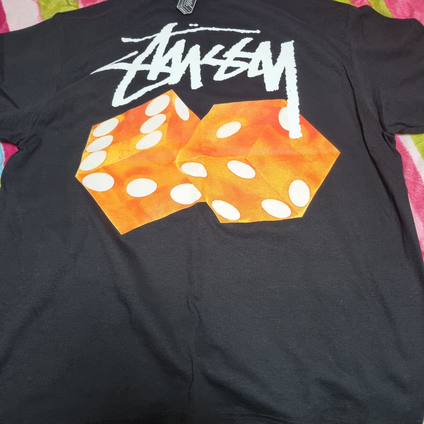 Stussy Diced Out T-Shirt Black 착용 스타일 - 2