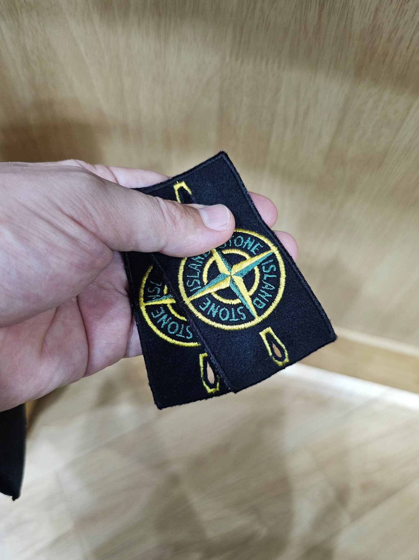 Stone Island 31303 Stretch Cotton Tela Paracadute Cargo Pants Black - 24SS, Stone Island 114WN T.CO+OLD Overshirt Navy Blue - 22SS 착용 스타일 - 1