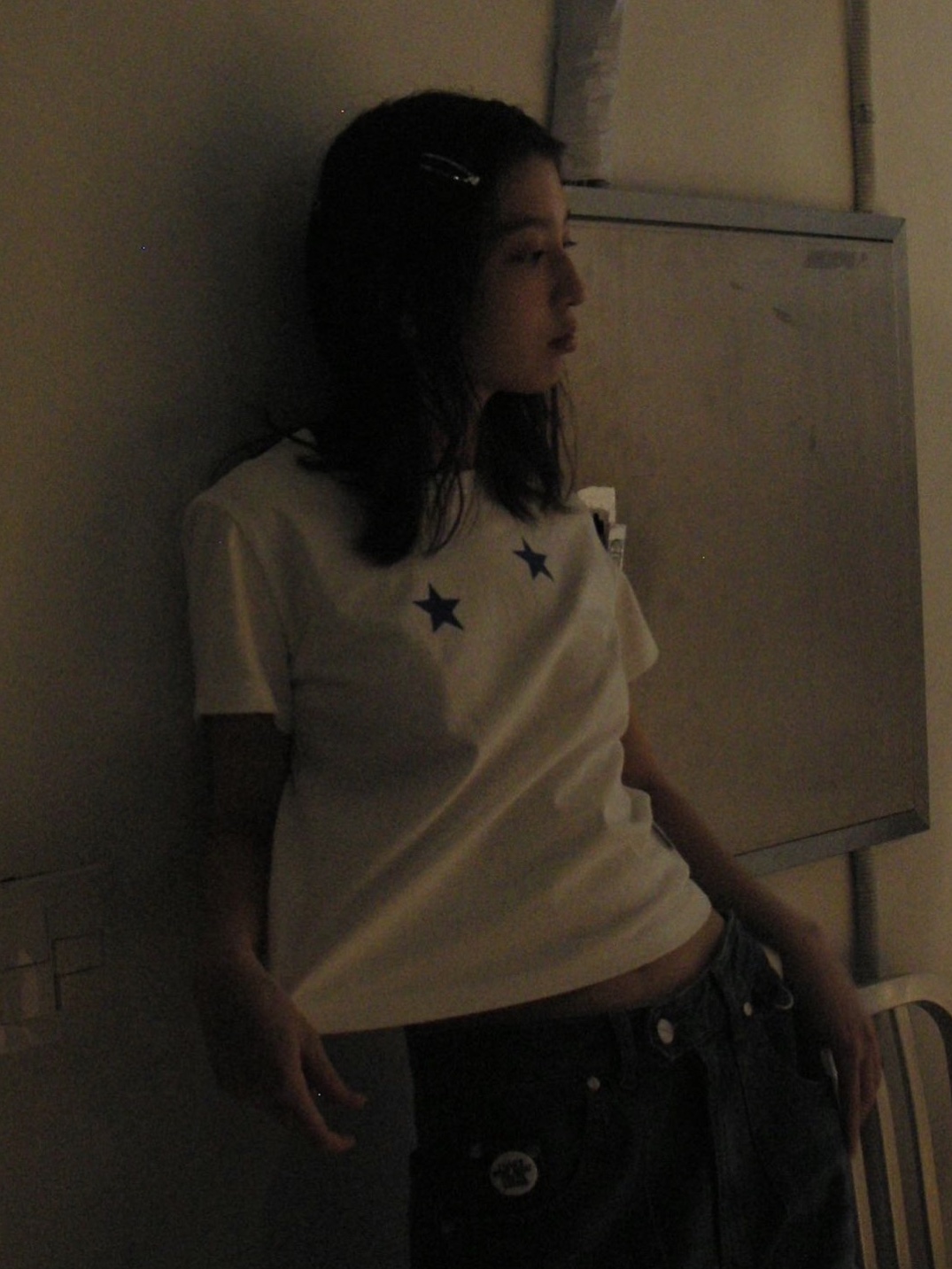 Thevinylhouse Star T-Shirt White 착용 스타일