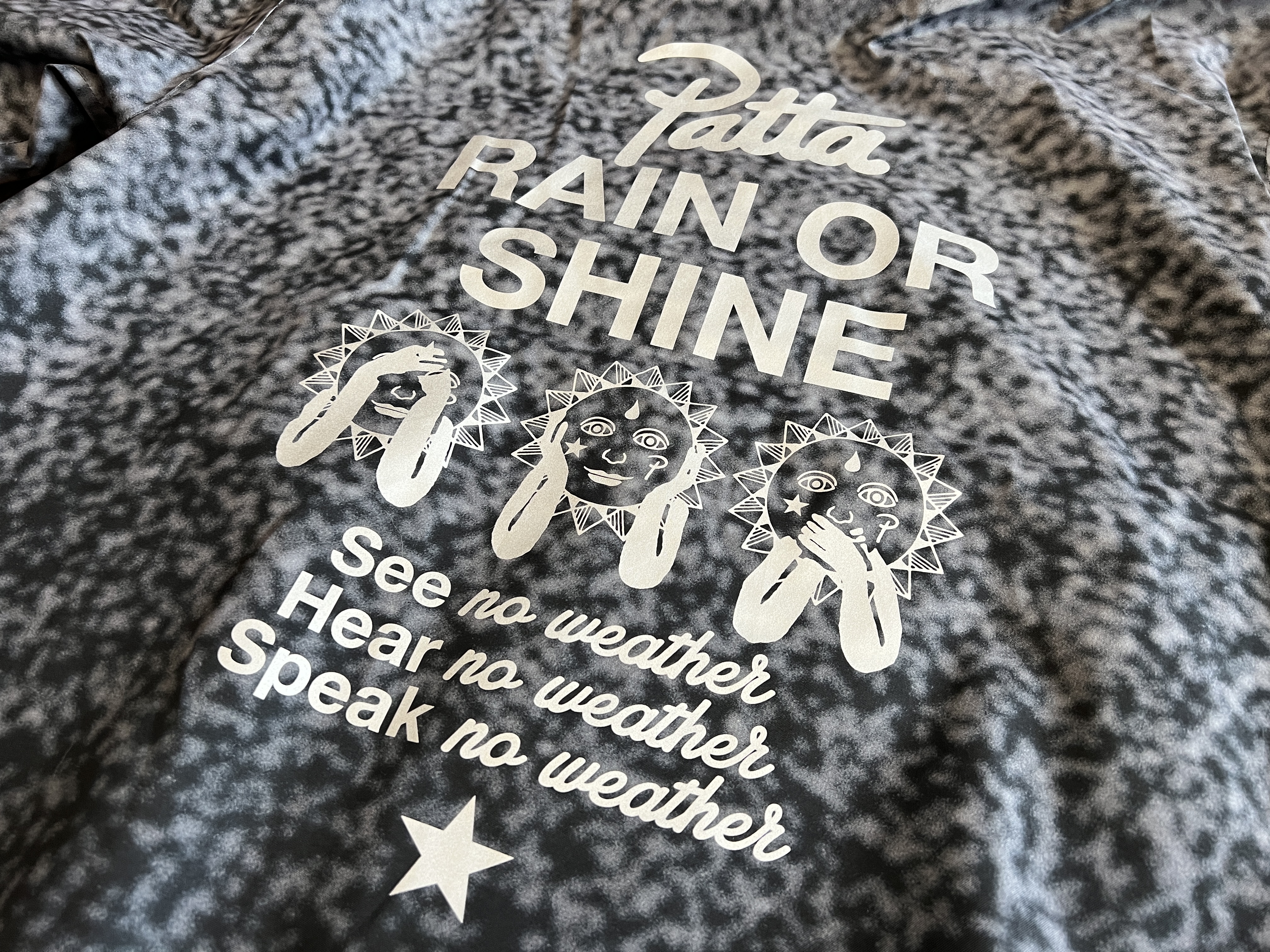 Converse x Patta Rain Or Shine Jacket Black Gradient 착용 스타일