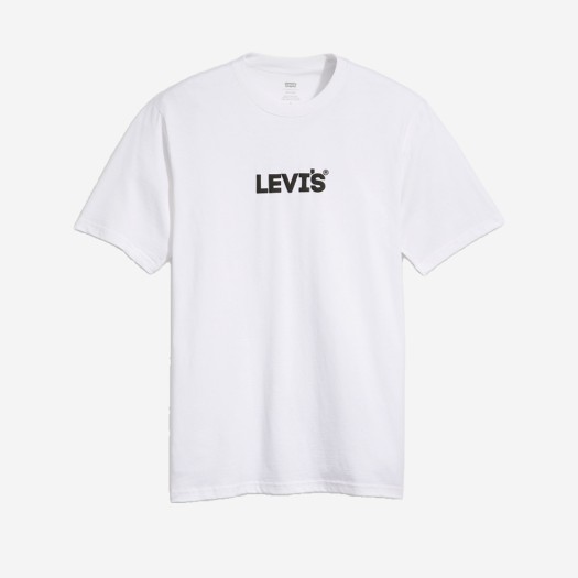 리바이스 릴렉스 핏 숏슬리브 그래픽 티셔츠 화이트