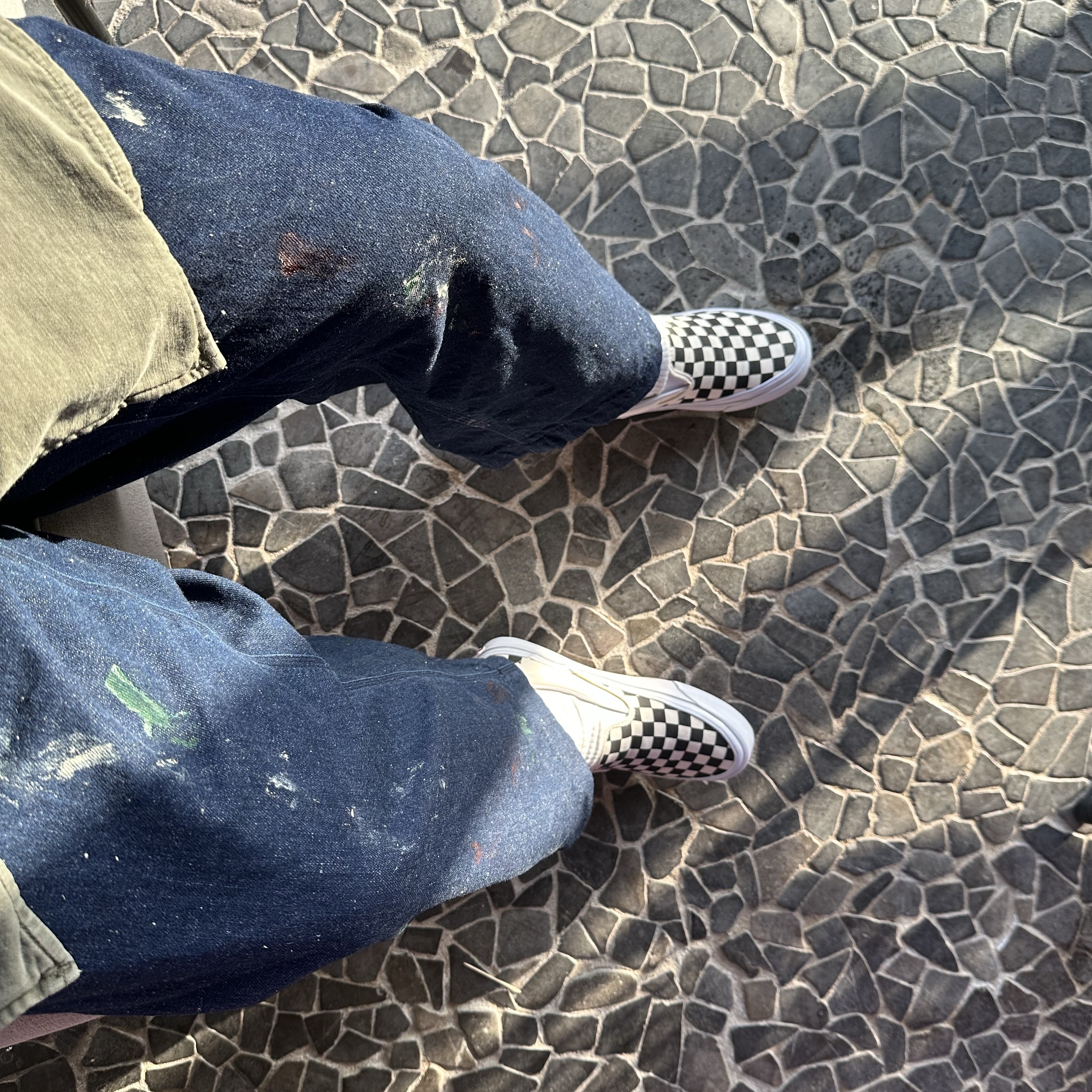 Vans Vault OG Classic Slip-On Checkerboard 착용 스타일