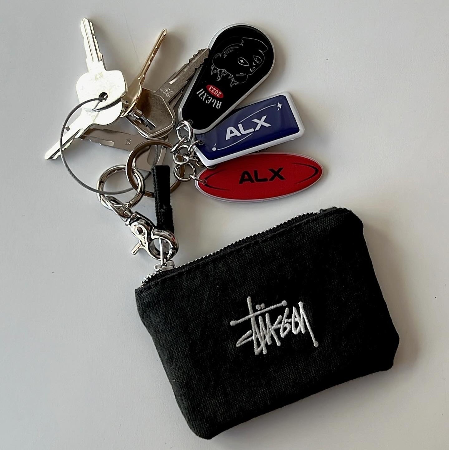 Balenciaga Steroid Derby Black, Stussy Canvas Coin Pouch Washed Black 착용 스타일 - 5