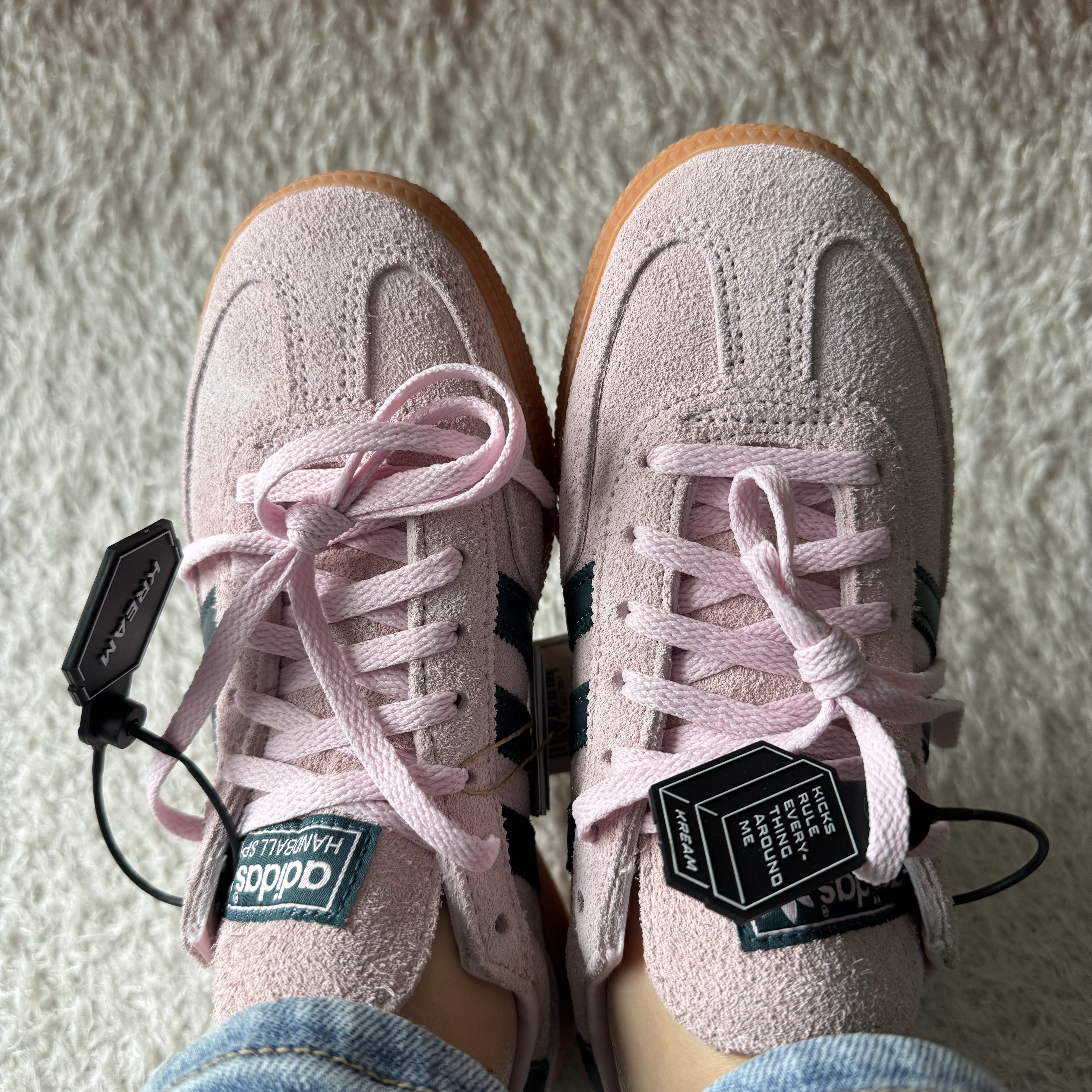 (W) Adidas Spezial Handball Clear Pink 착용 스타일