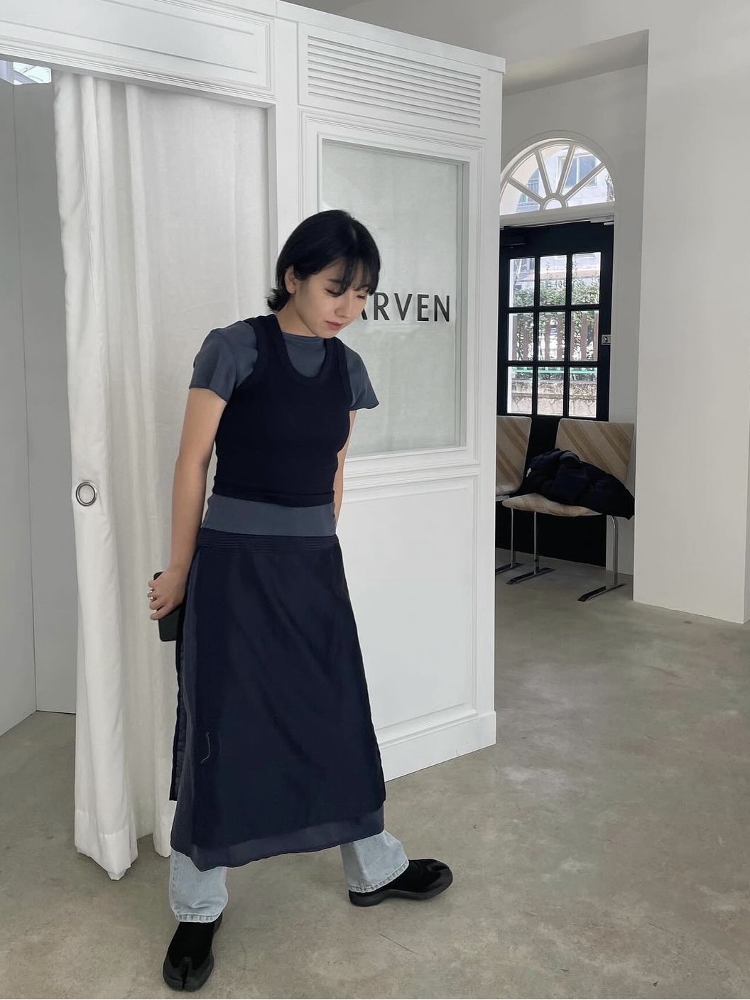 Tabi Sandal Black 착용 스타일 - 2