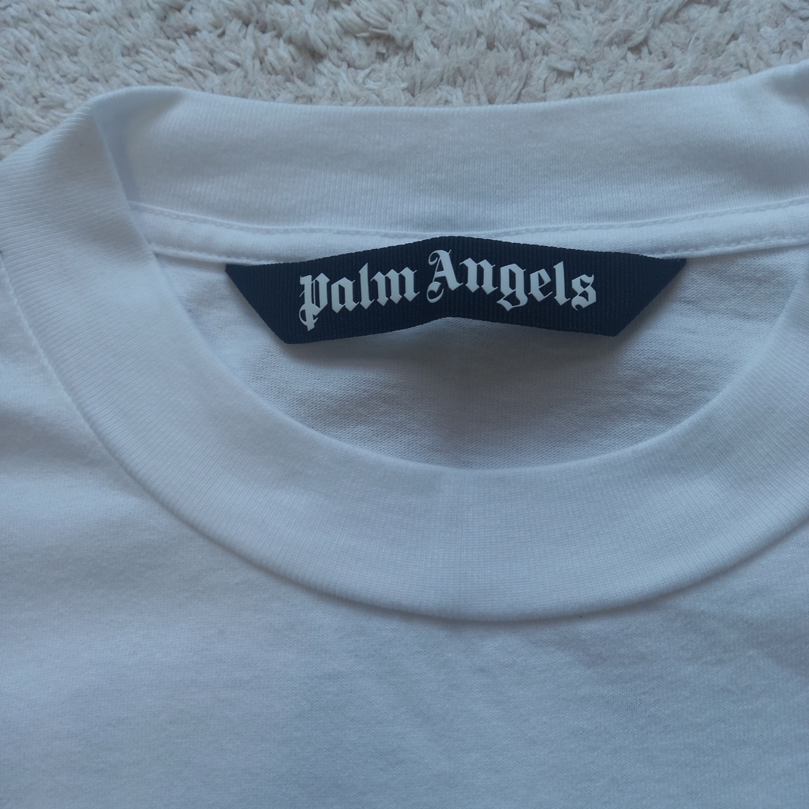 Palm Angels Bear Classic T-Shirt White Brown 착용 스타일 - 4