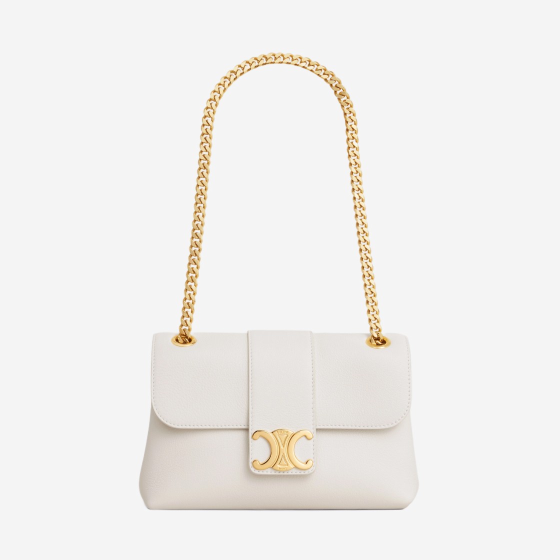 Celine Teen Victoire Bag in Supple Calfskin White 상세 이미지 4