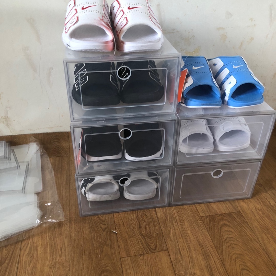 Nike Air More Uptempo Slide Black White, Nike Air More Uptempo Slide Black White 착용 스타일