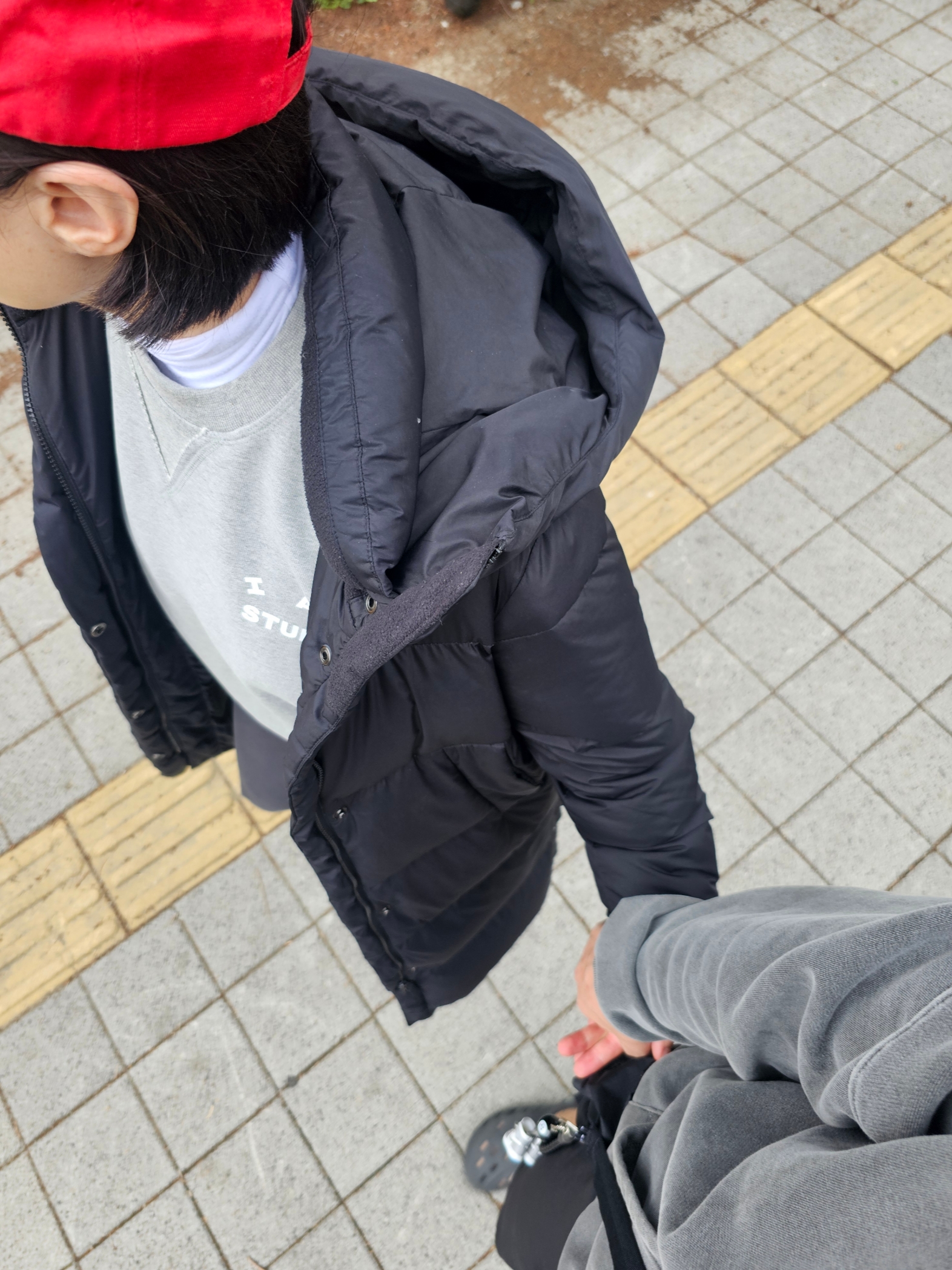 IAB Studio Heavy Short Sleeve Sweatshirt Gray - 23FW, IAB Studio Pigment Hoodie Black 착용 스타일