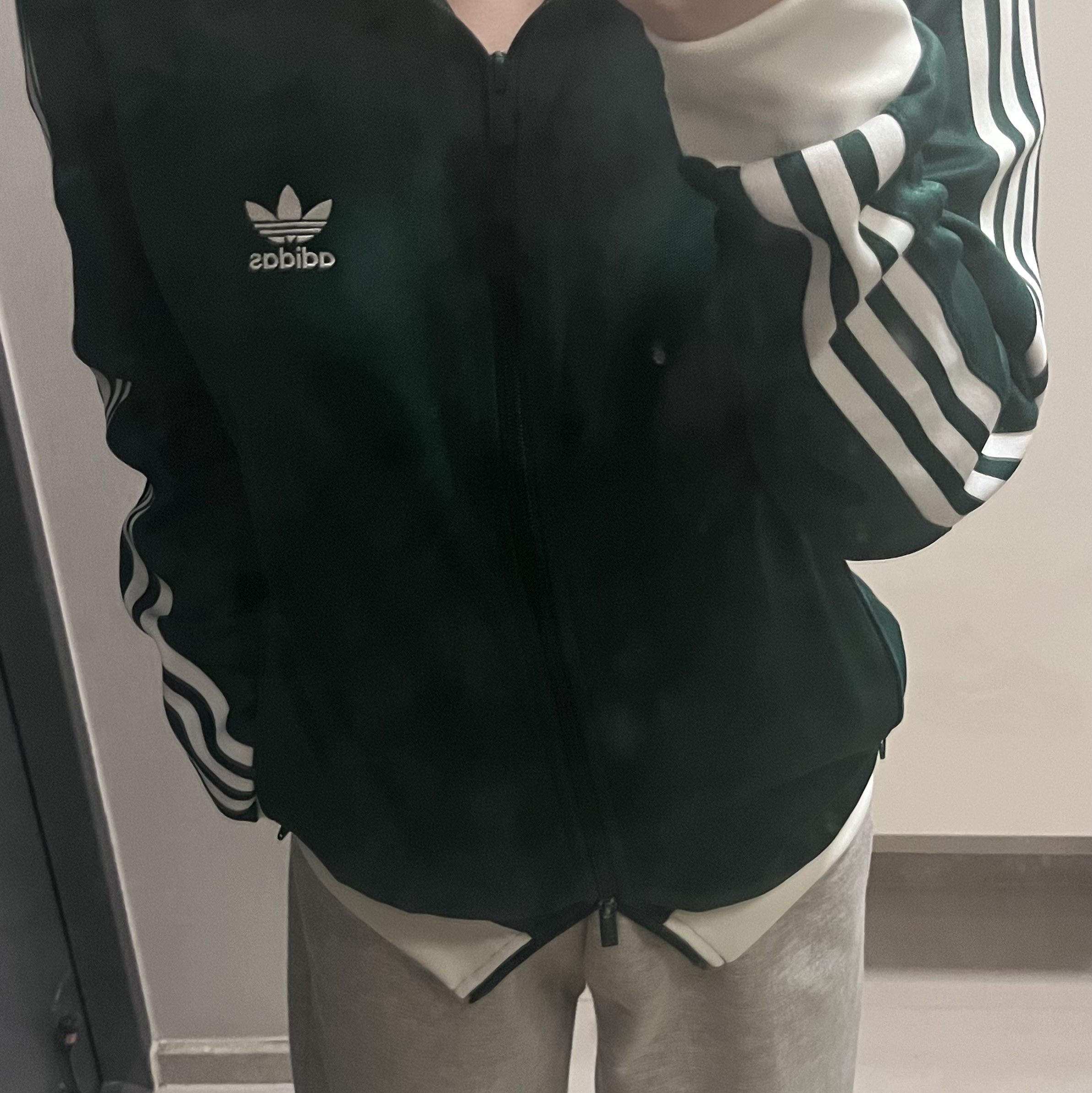 Adidas Adicolor Classics Beckenbauer Track Jacket Collegiate Green - KR Sizing 착용 스타일