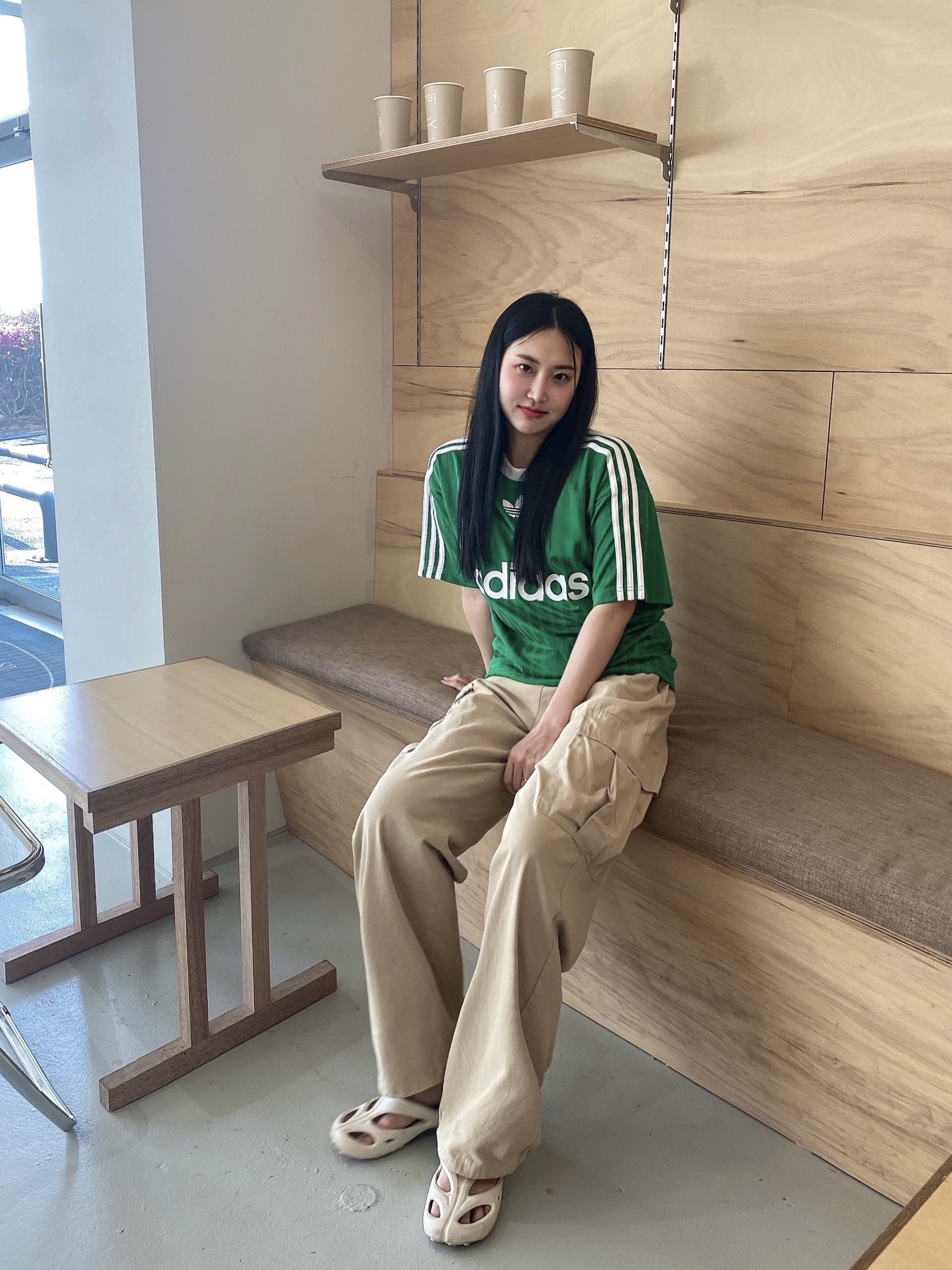 Adidas Adicolor T-Shirt Black White - KR Sizing, Adidas Adicolor T-Shirt White Black - KR Sizing 착용 스타일 - 2