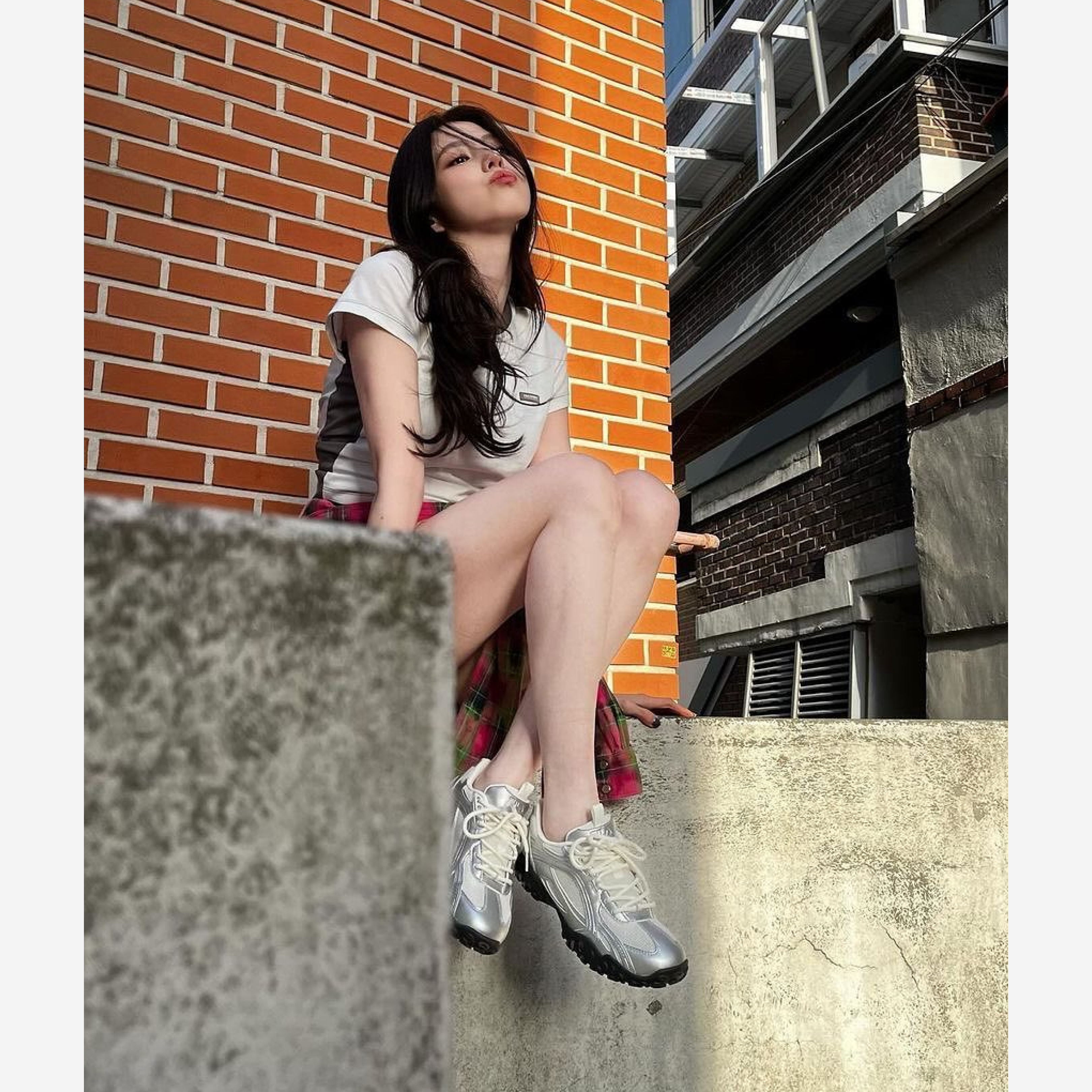 Fila Echappe MS Silver Moon 착용 스타일 - 2