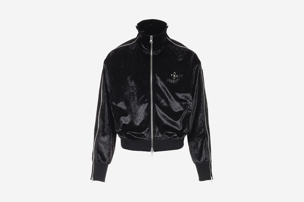 ☆人気☆【SURGERY】☆side zip velvet track jacke.t 'black'☆ ☆人気☆【SURGERY】☆side zip velvet track jacke.t 'black