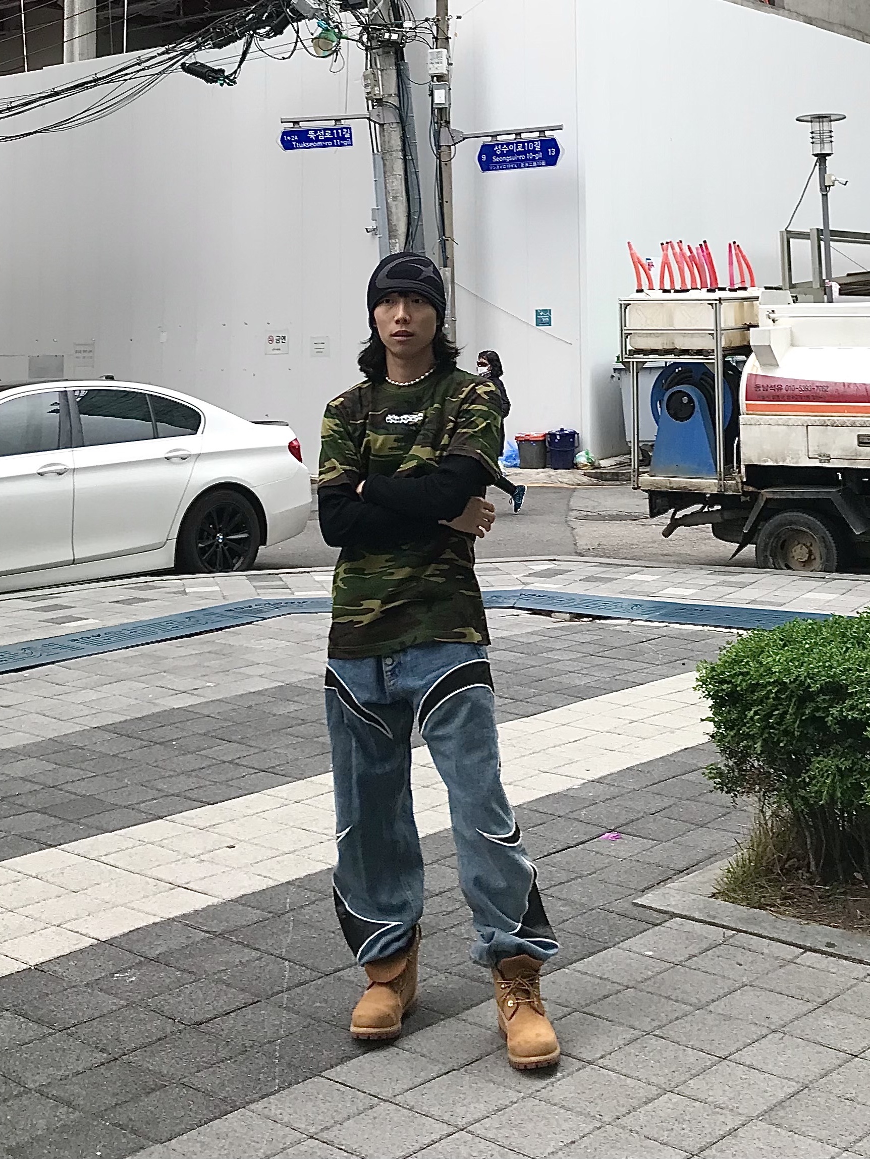Timberland Premium 6 inch Waterproof Boot Wheat Nubuck - Wide, Thug Club Leather Washing Pants Denim 착용 스타일 - 1
