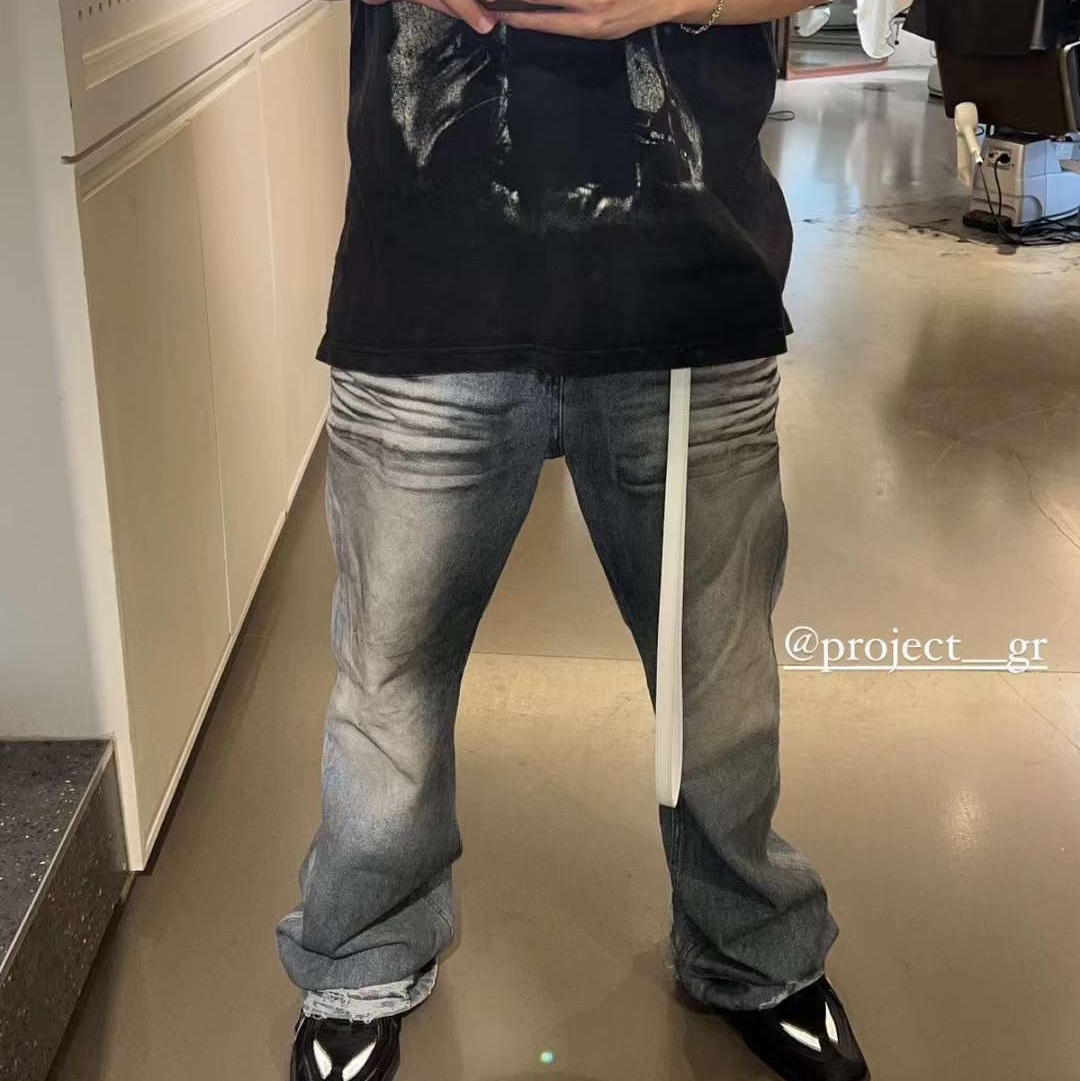 Project G/R Flare Jeans Blue 착용 스타일