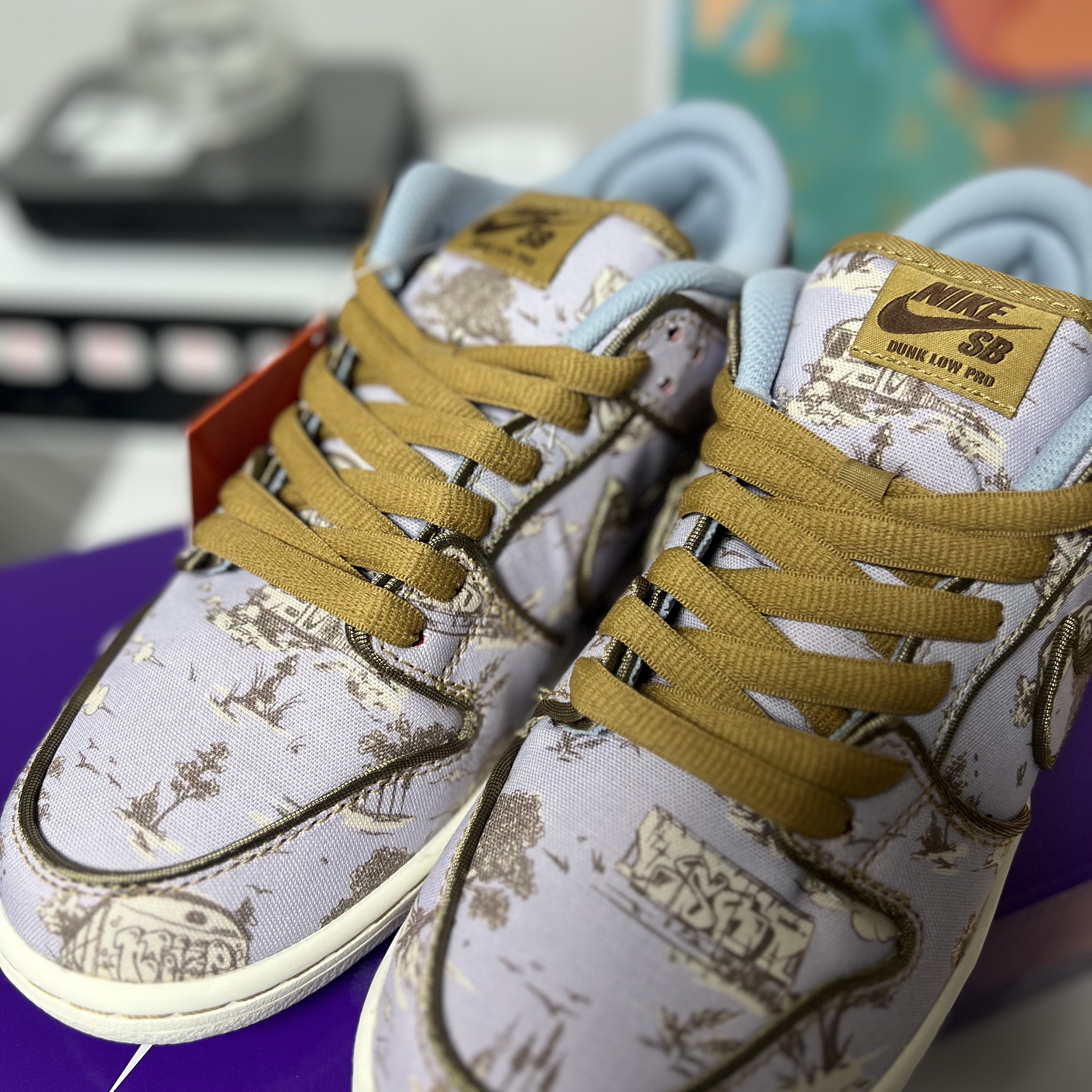 Nike SB Dunk Low Pro Premium Toile 착용 스타일 - 1