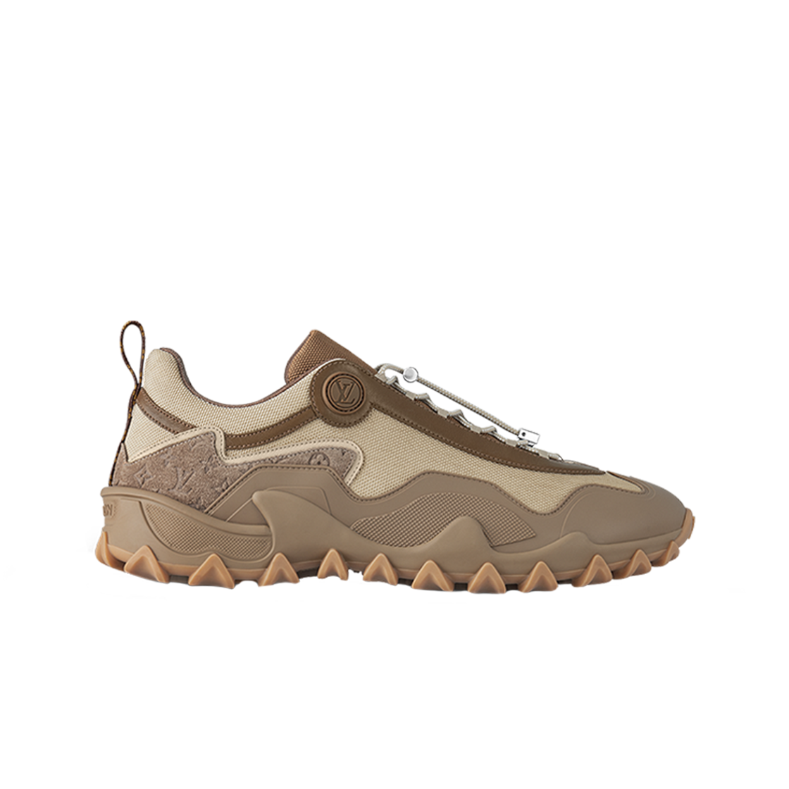 (W) 루이비통 LV 러쉬 스니커즈 세이블 베이지((W) Louis Vuitton LV Rush Sneaker Sable Beige) - 1