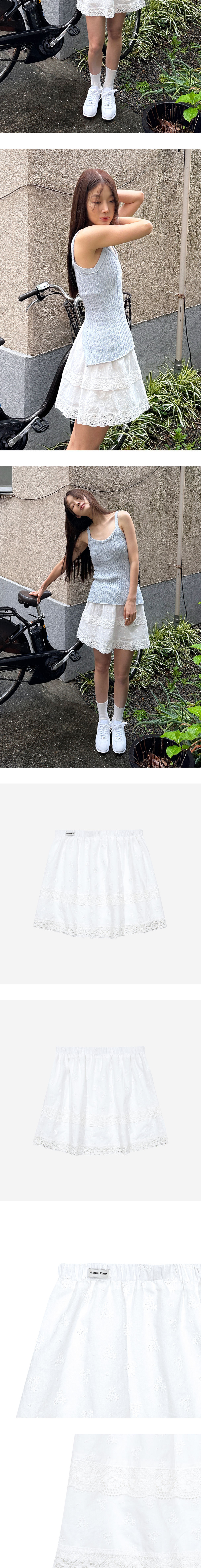 ★ Margarin Fingers★ LACE PIN TUCK SKIRT (WHITE) LACE PIN TUCK SKIRT (WHITE) - 감도 깊은 취향 셀렉트샵 29CM