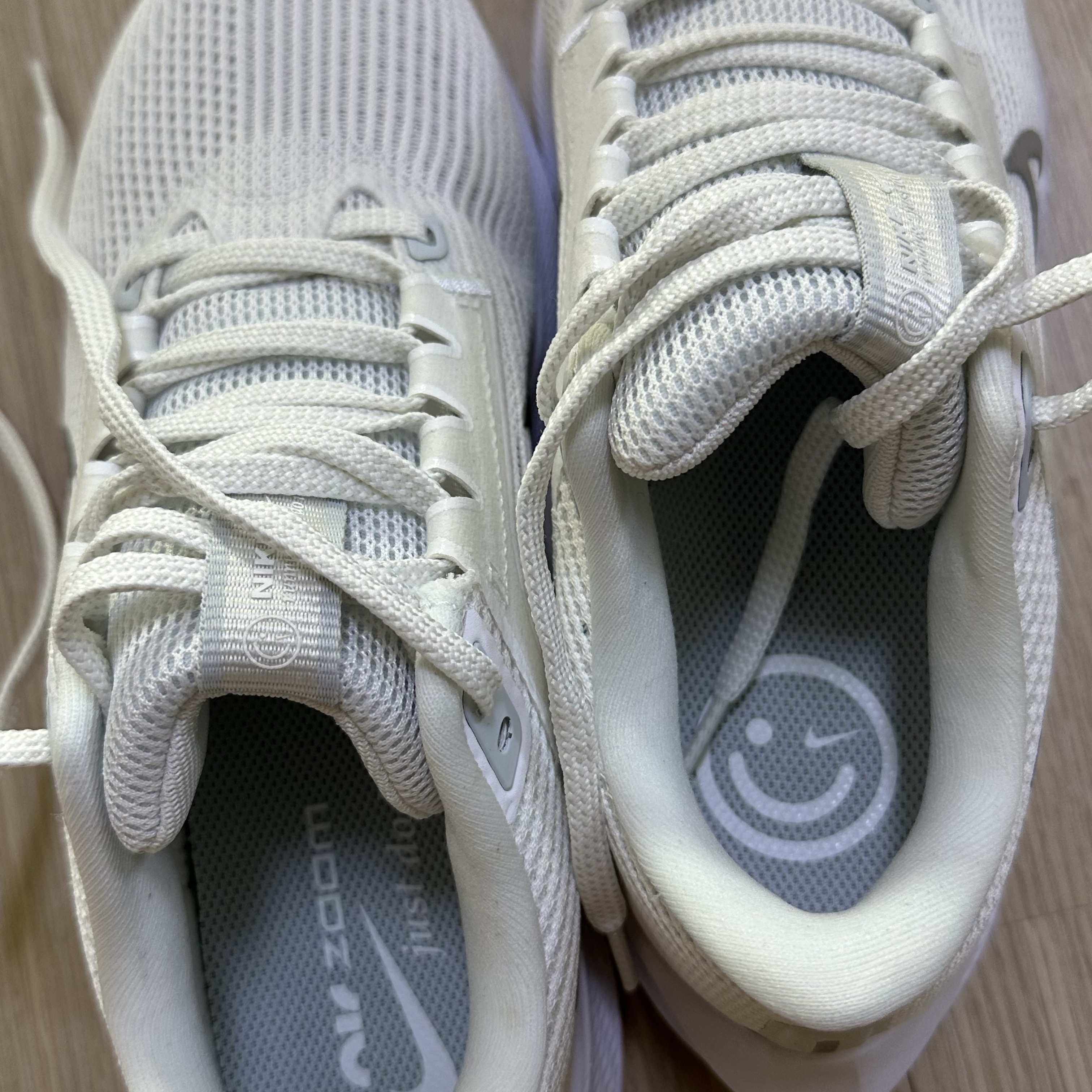 (W) Nike Air Zoom Pegasus 40 White Metallic Silver 착용 스타일