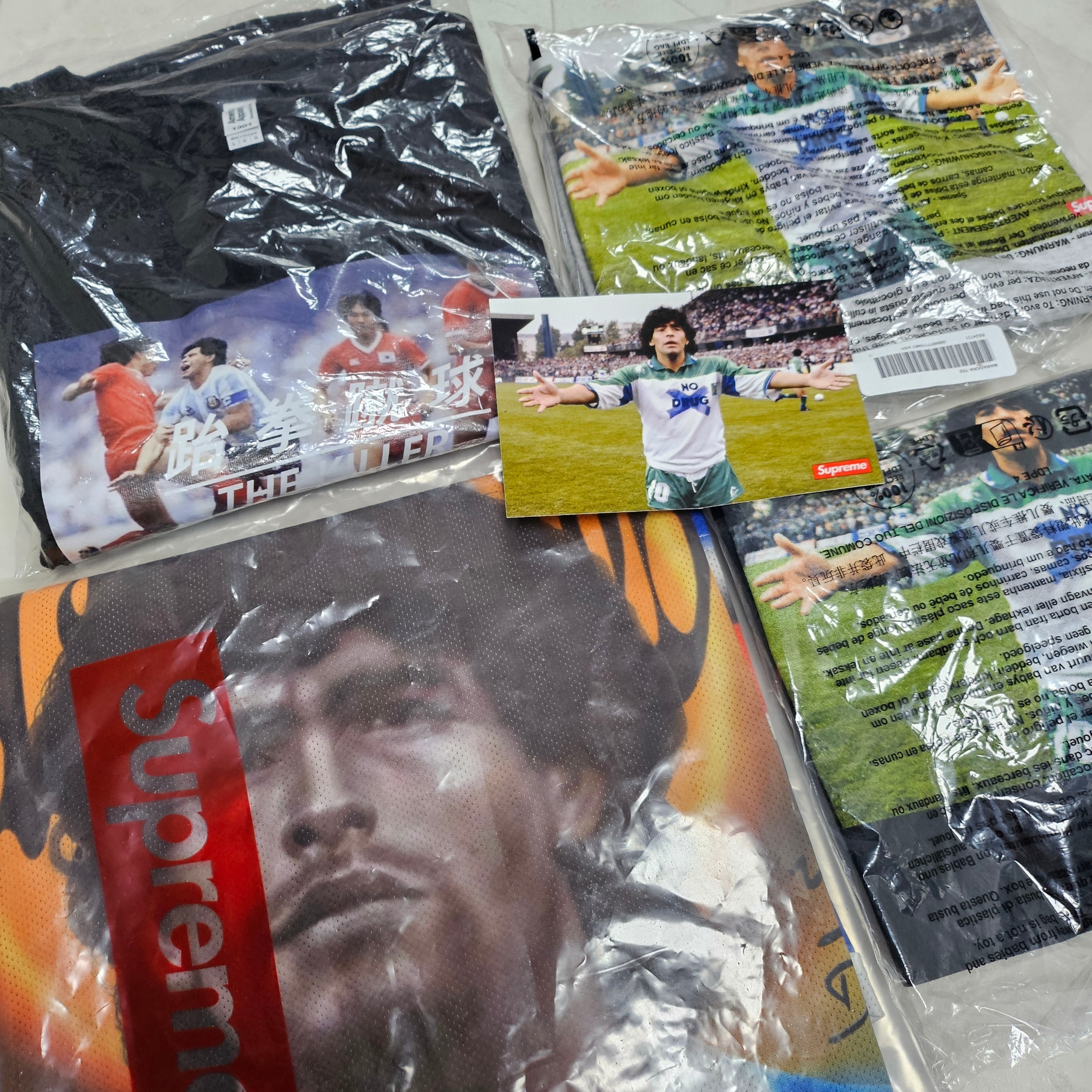 Supreme Maradona Soccer Jersey Multicolor - 24SS 착용 스타일 - 1