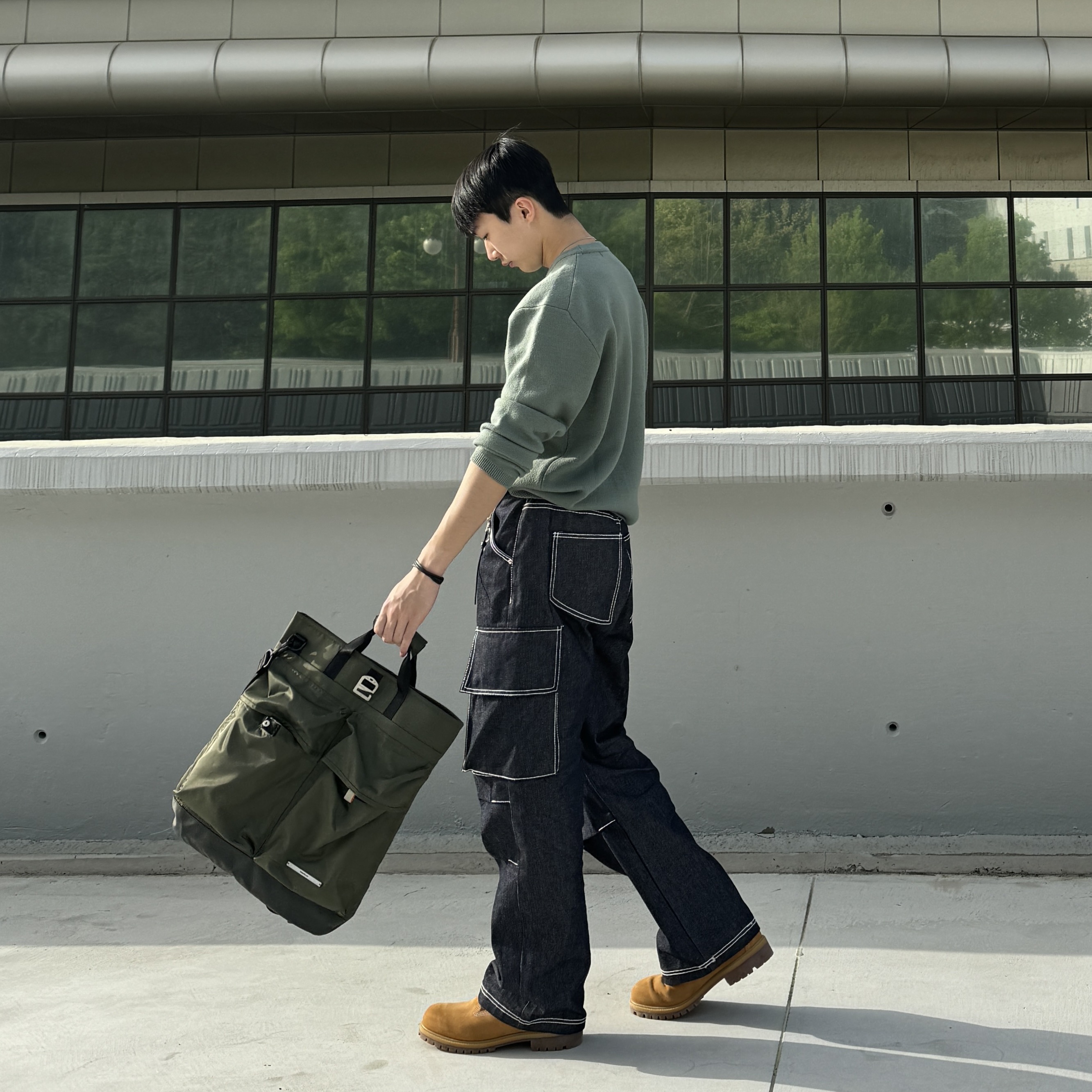 Timberland Premium 6 inch Waterproof Boot Wheat Nubuck - Wide, RAWROW City Walker Helmet Khaki 착용 스타일 - 1