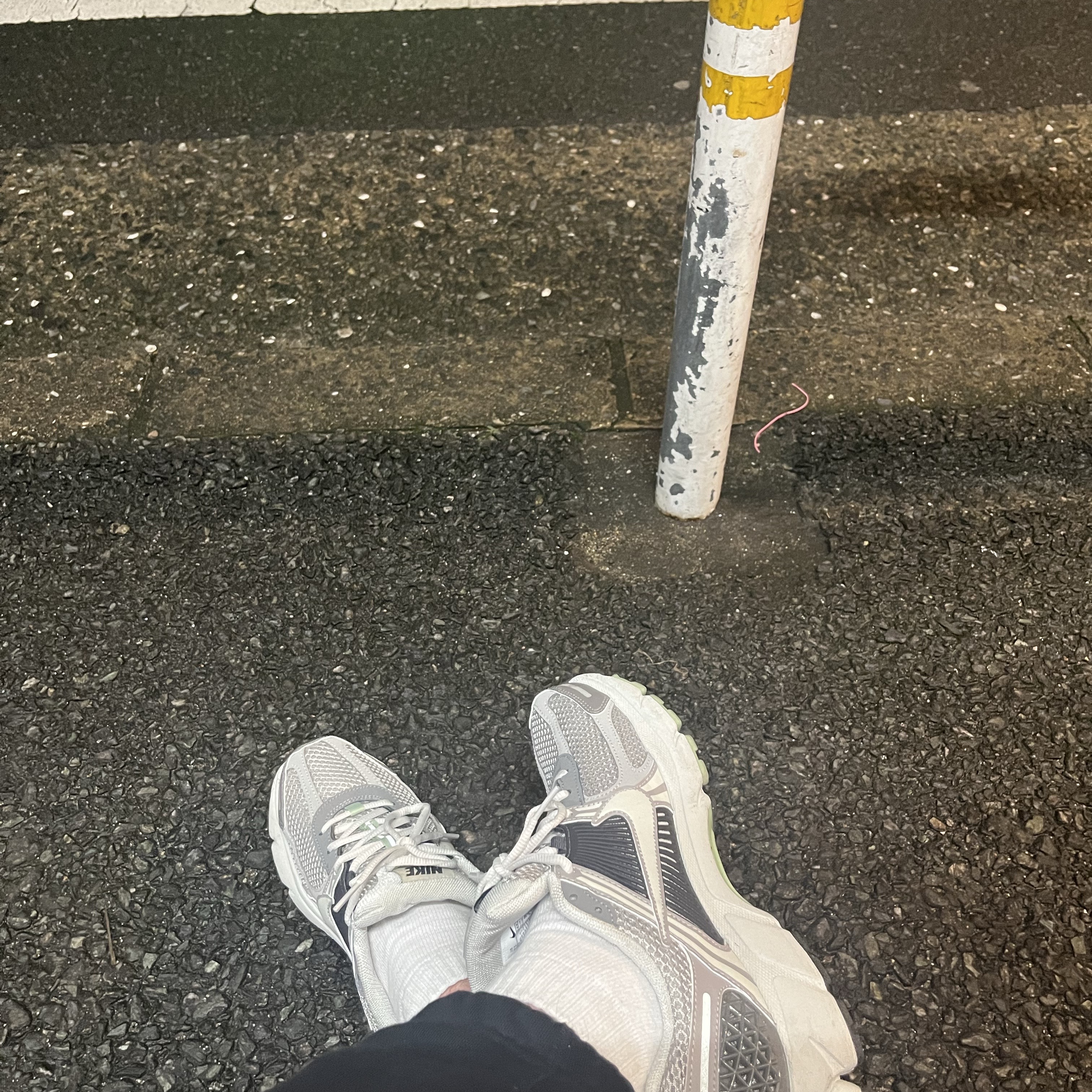 (W) Nike Zoom Vomero 5 Cobblestone and Flat Pewter 착용 스타일