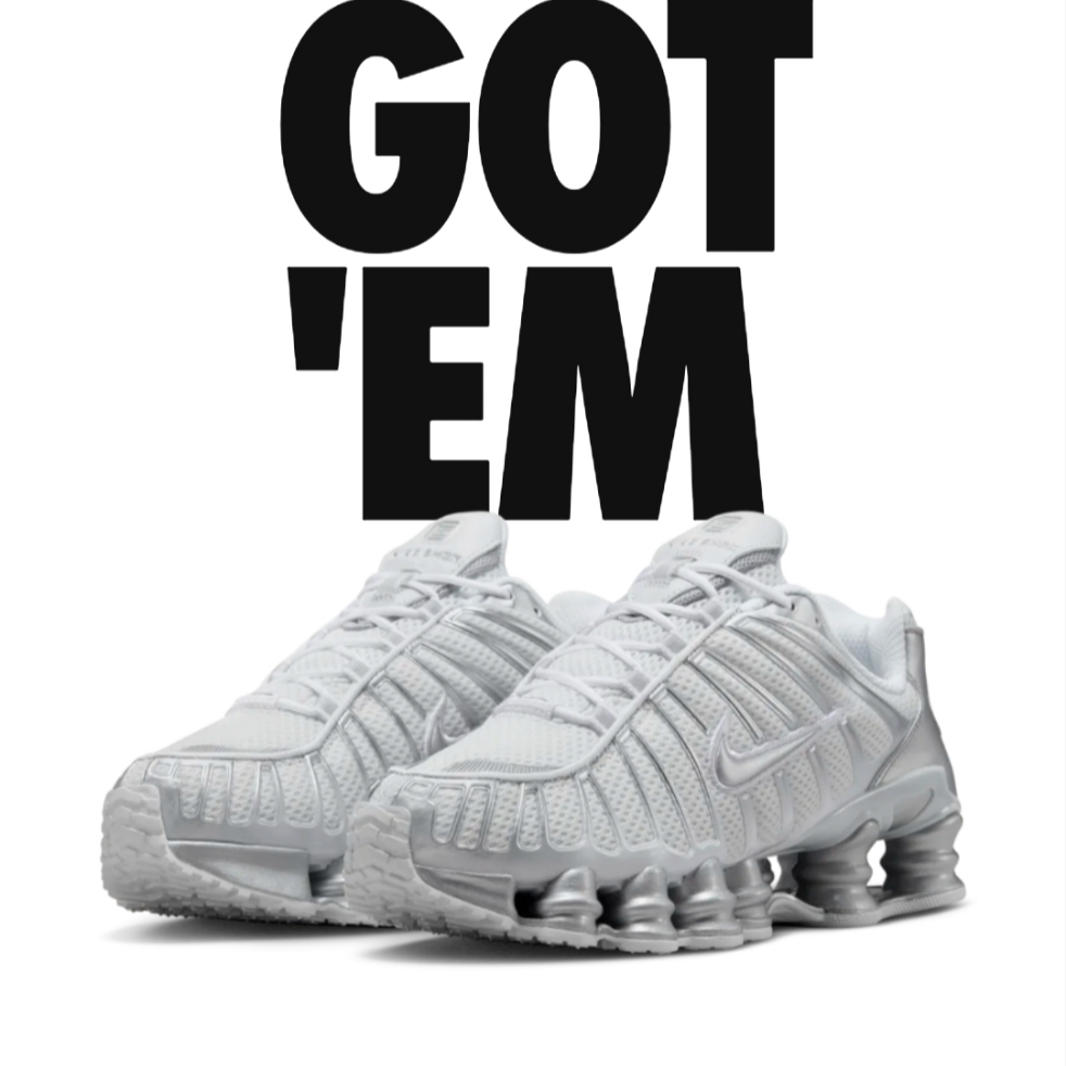 (W) Nike Shox TL Metallic Silver 착용 스타일