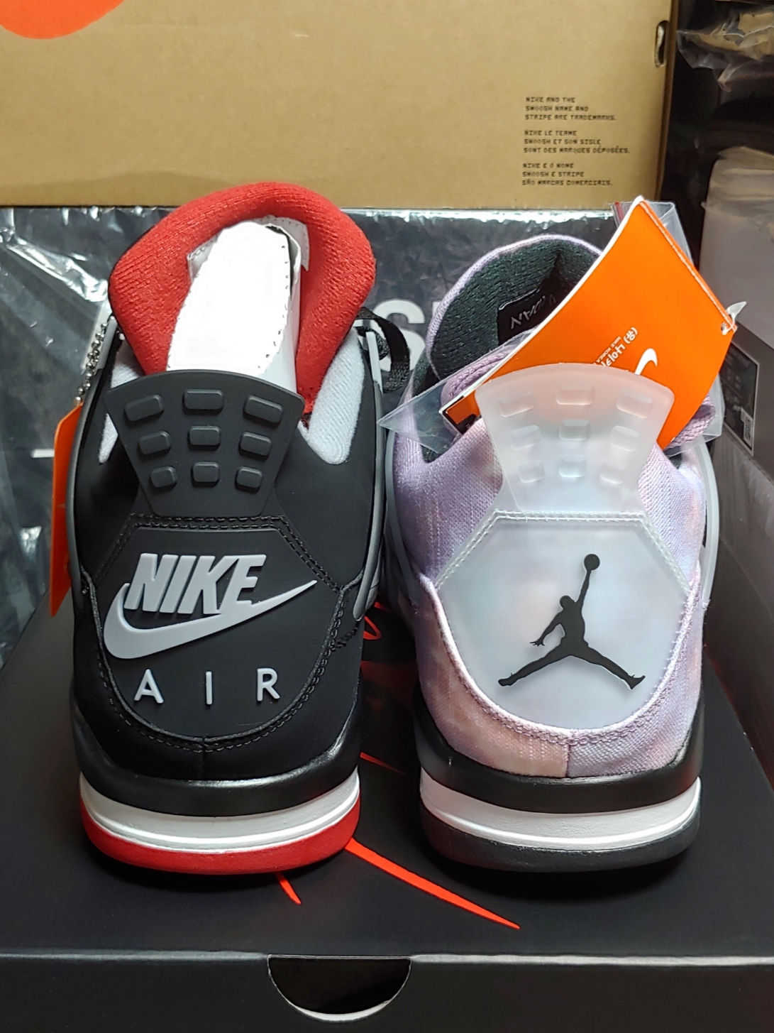 Jordan 4 Retro Bred 2019, Jordan 4 Retro SE Amethyst Wave 착용 스타일 - 3