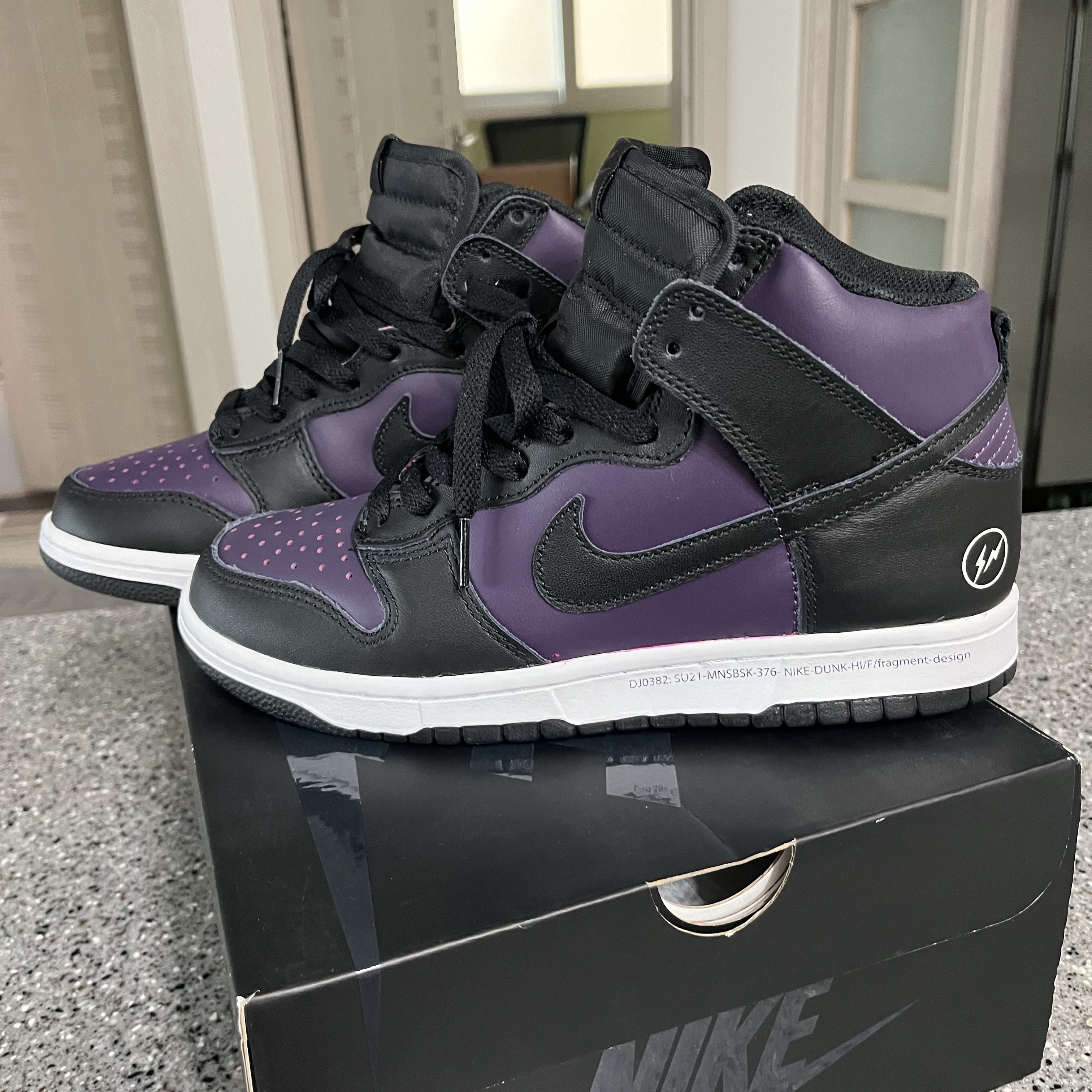 Nike x Fragment Dunk High Black 착용 스타일