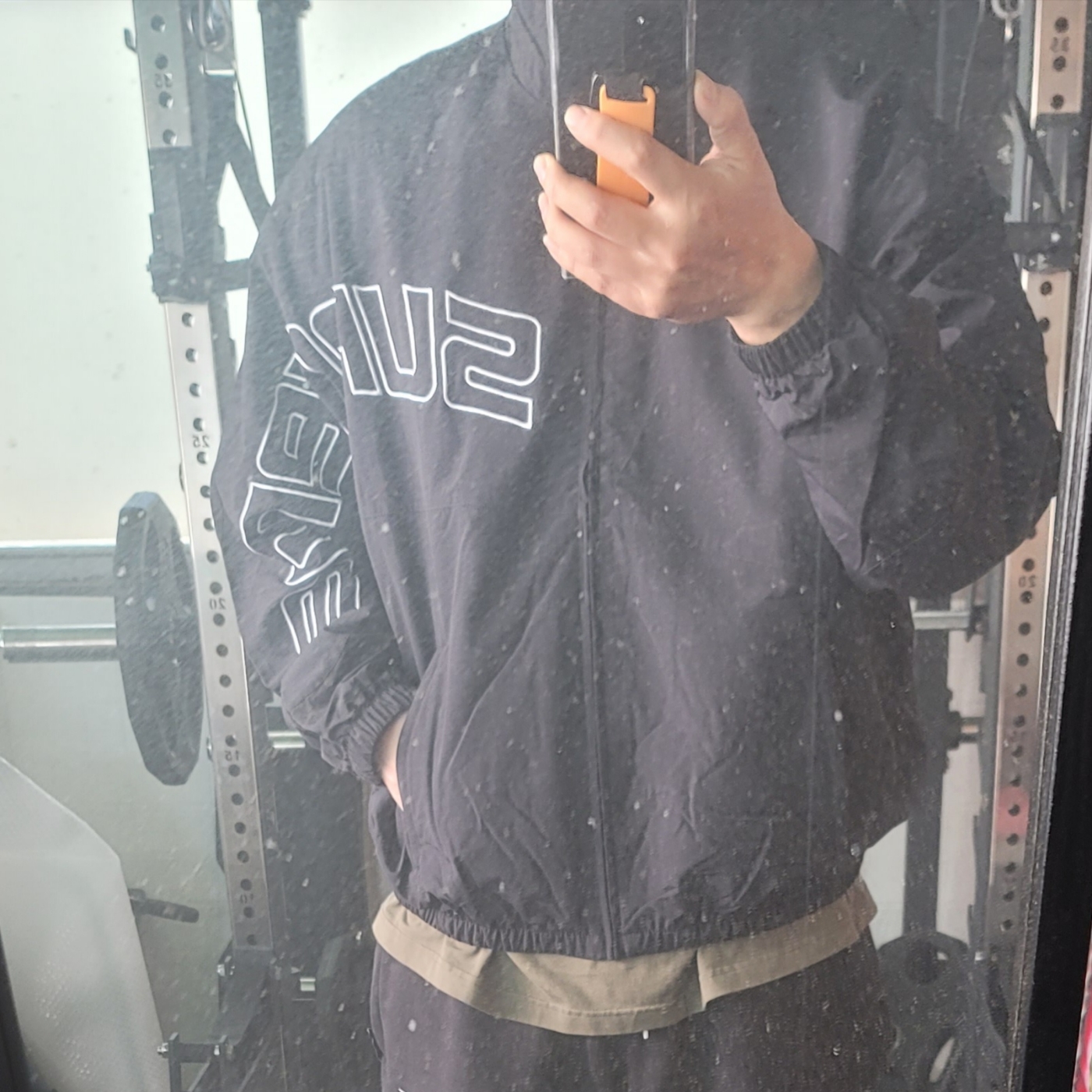 Supreme Curve Track Jacket Black - 24SS 착용 스타일 - 2