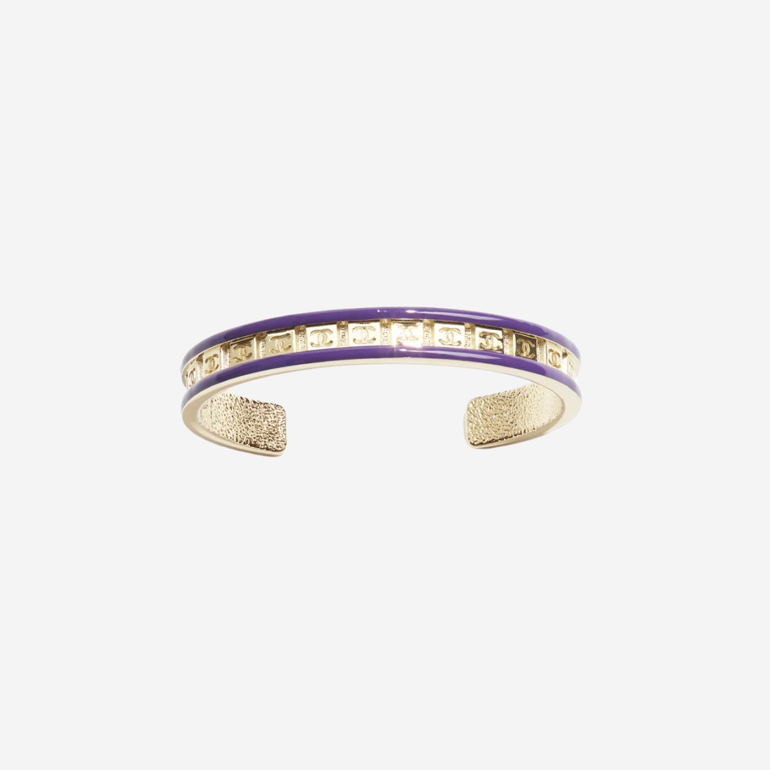 (W) Chanel Cuff Metal & Gold Purple 상세 이미지 1