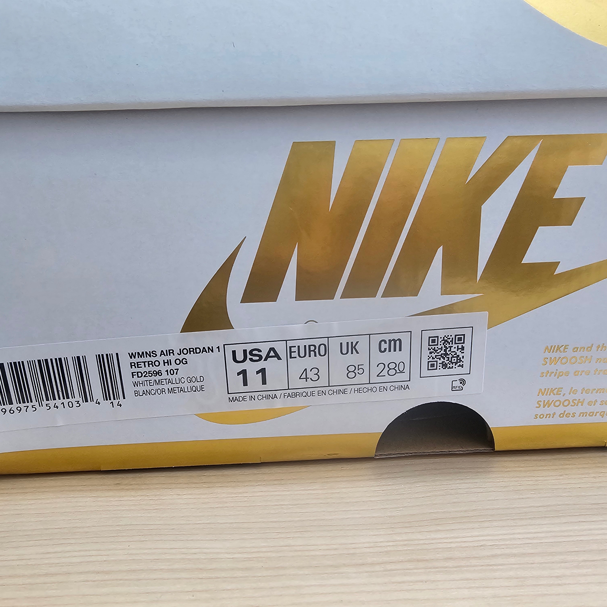 (W) Jordan 1 Retro High OG White Gold 착용 스타일 - 10